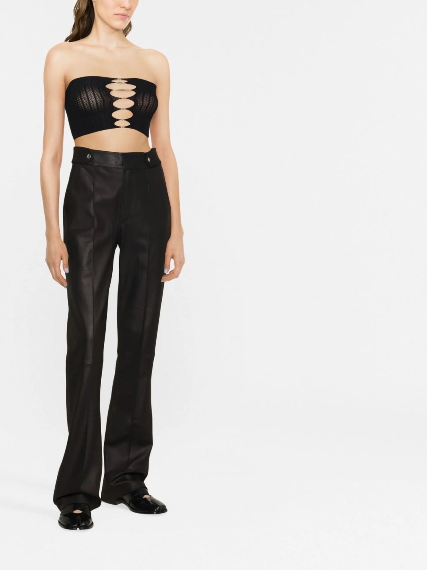 cut-out front crop top