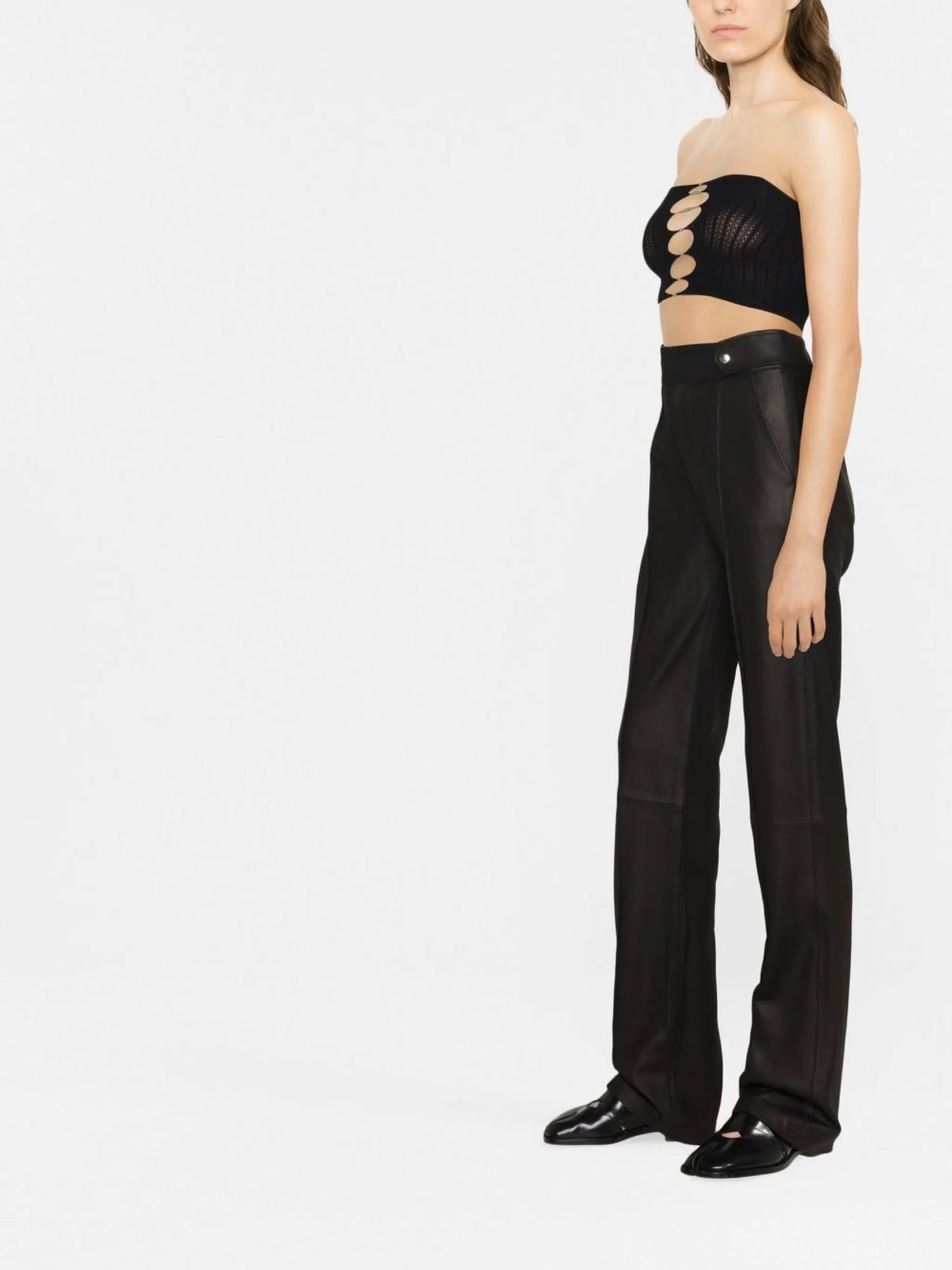 cut-out front crop top