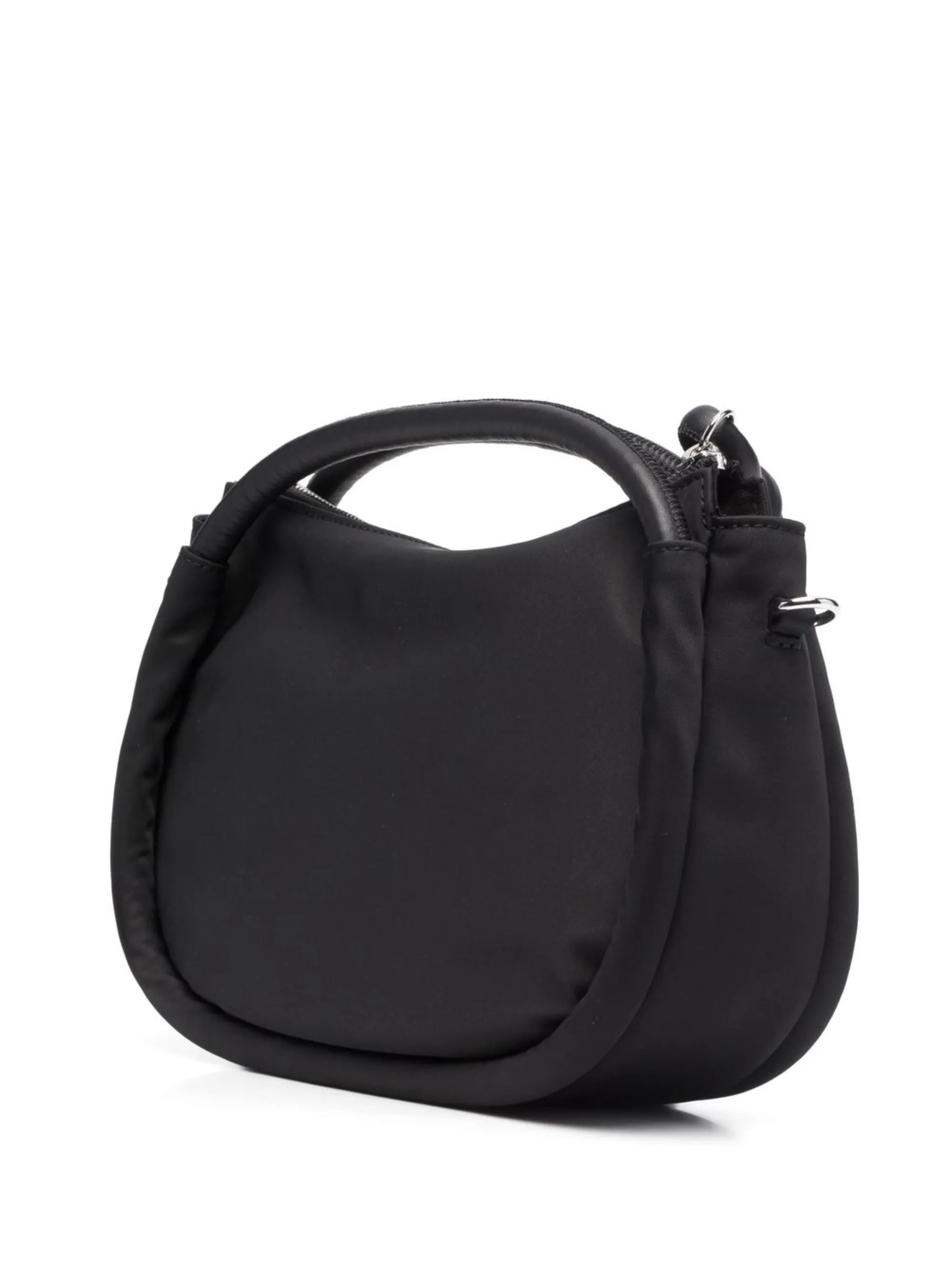 curved logo-letter tote bag