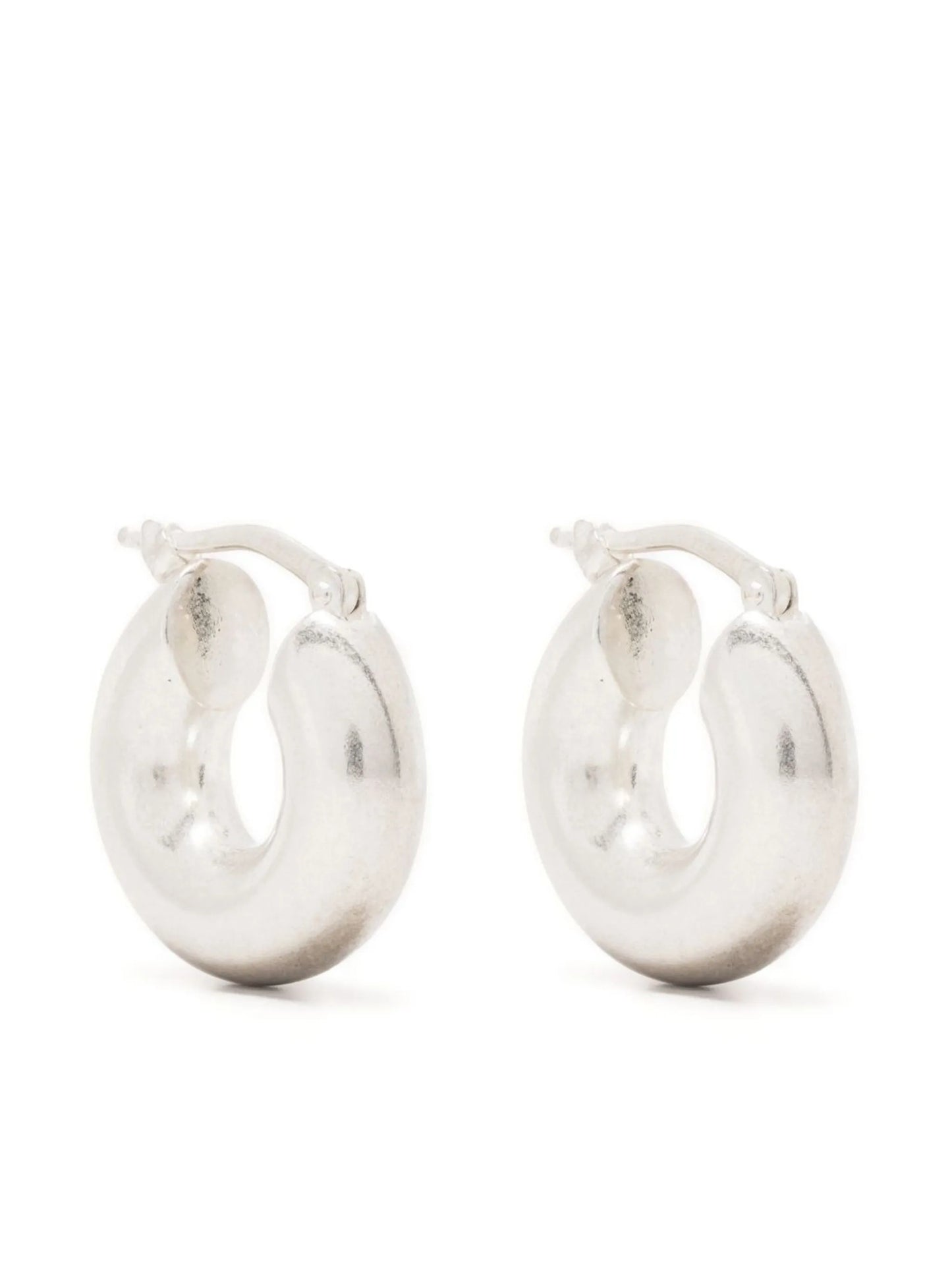 sterling-silver sculptural hoop earrings