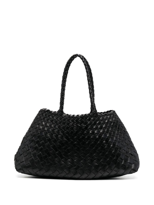 big Santa Croce interwoven leather tote bag