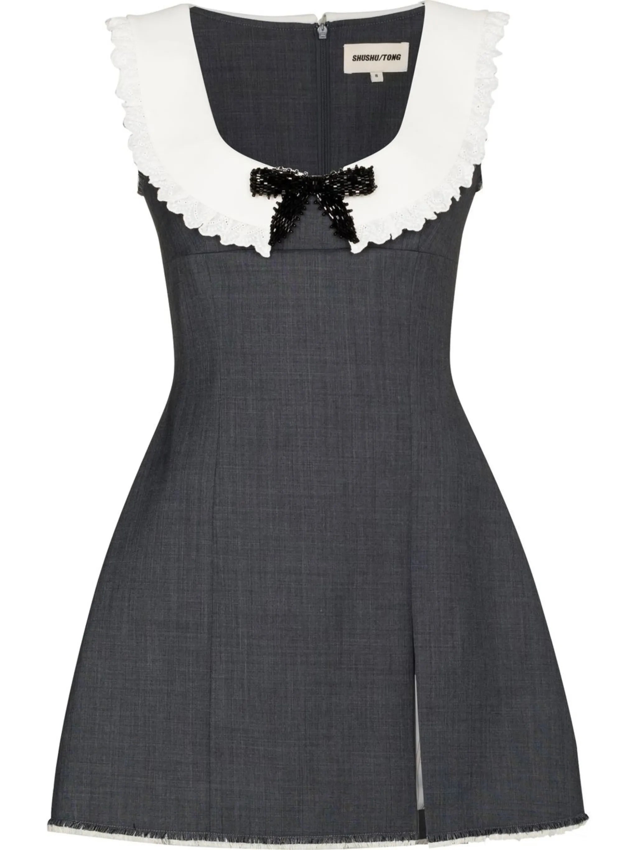 bow-detail sleeveless dress