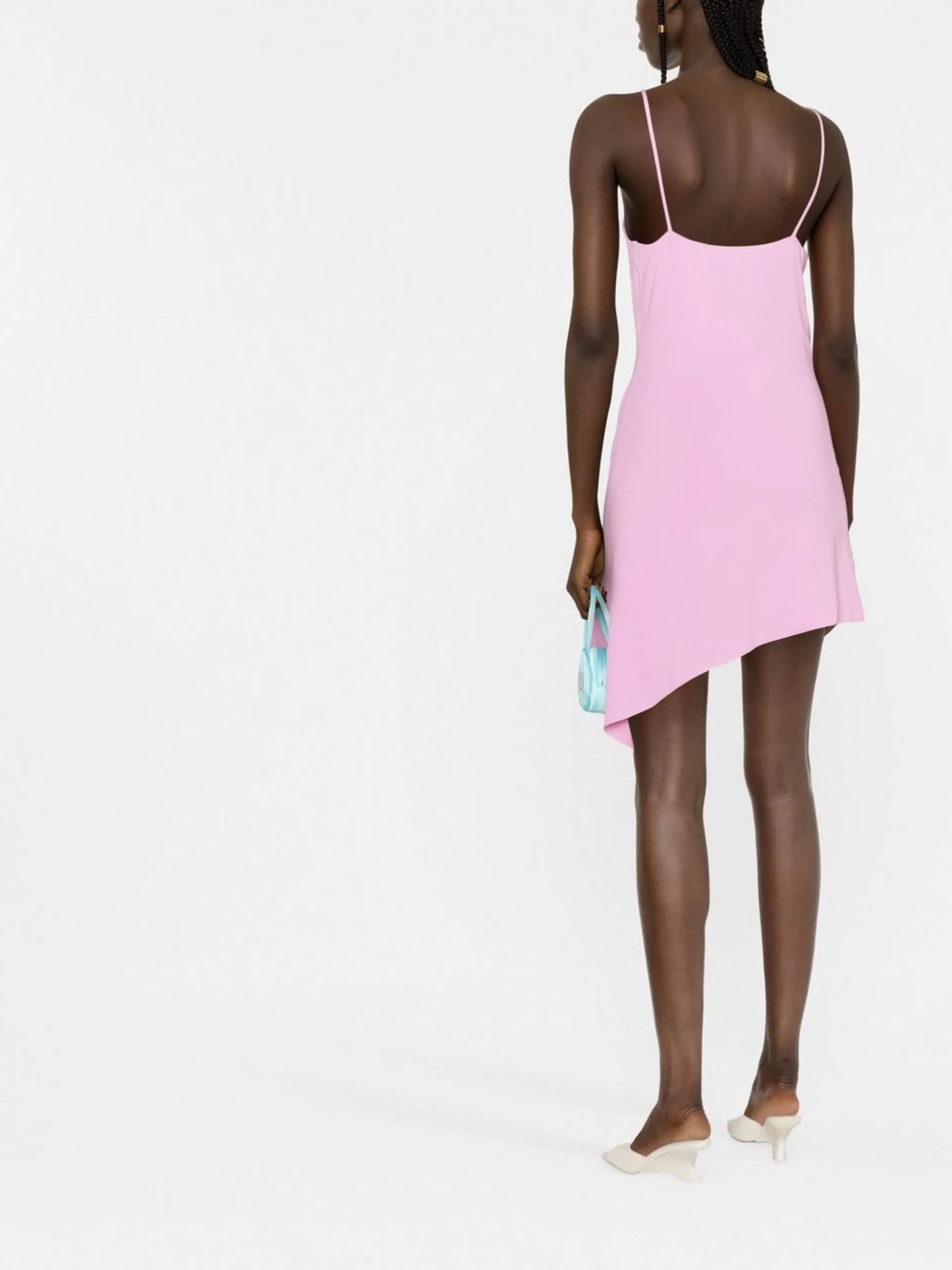crystal-strap mini dress