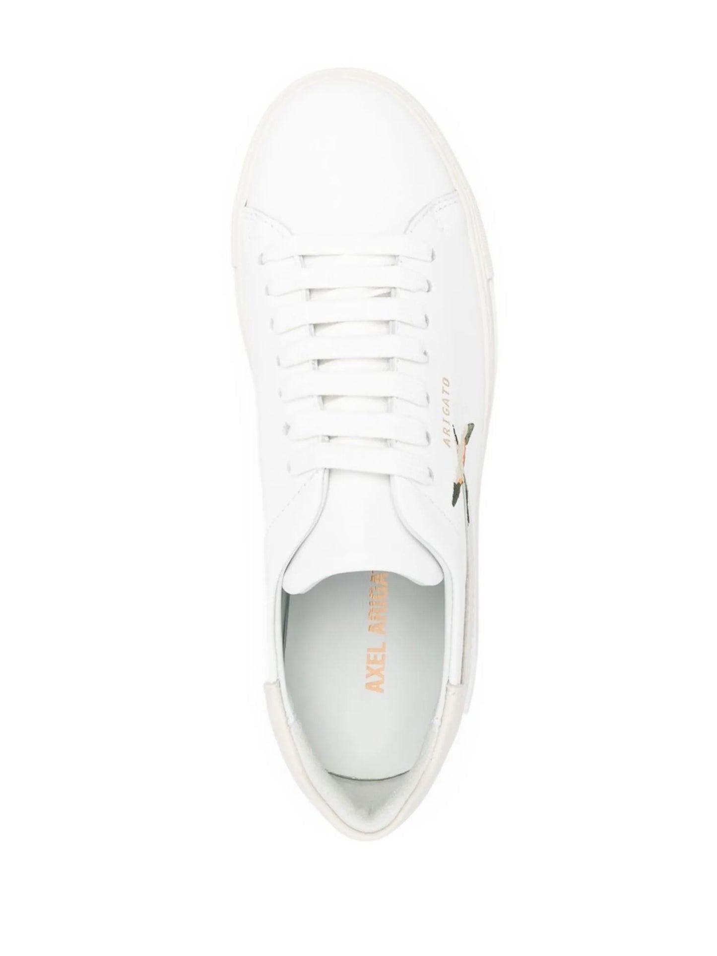 embroidered-bird lace-up sneakers