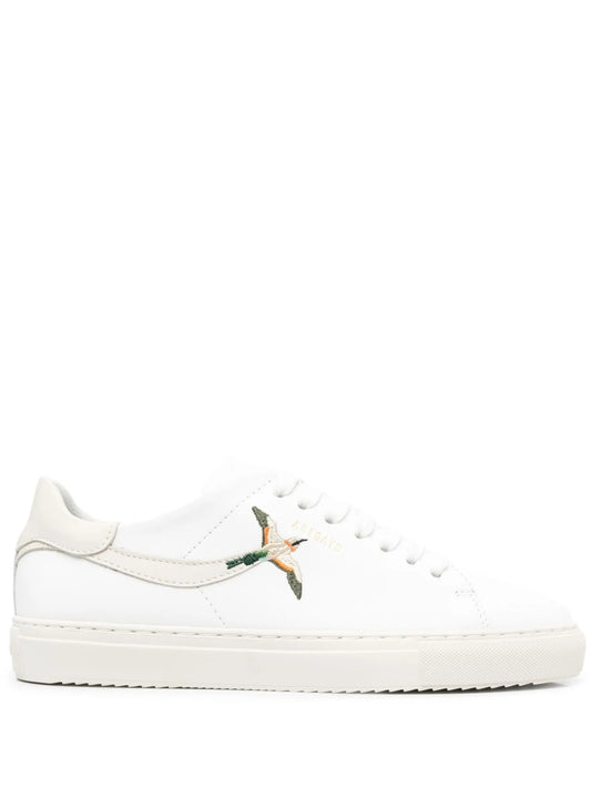 embroidered-bird lace-up sneakers