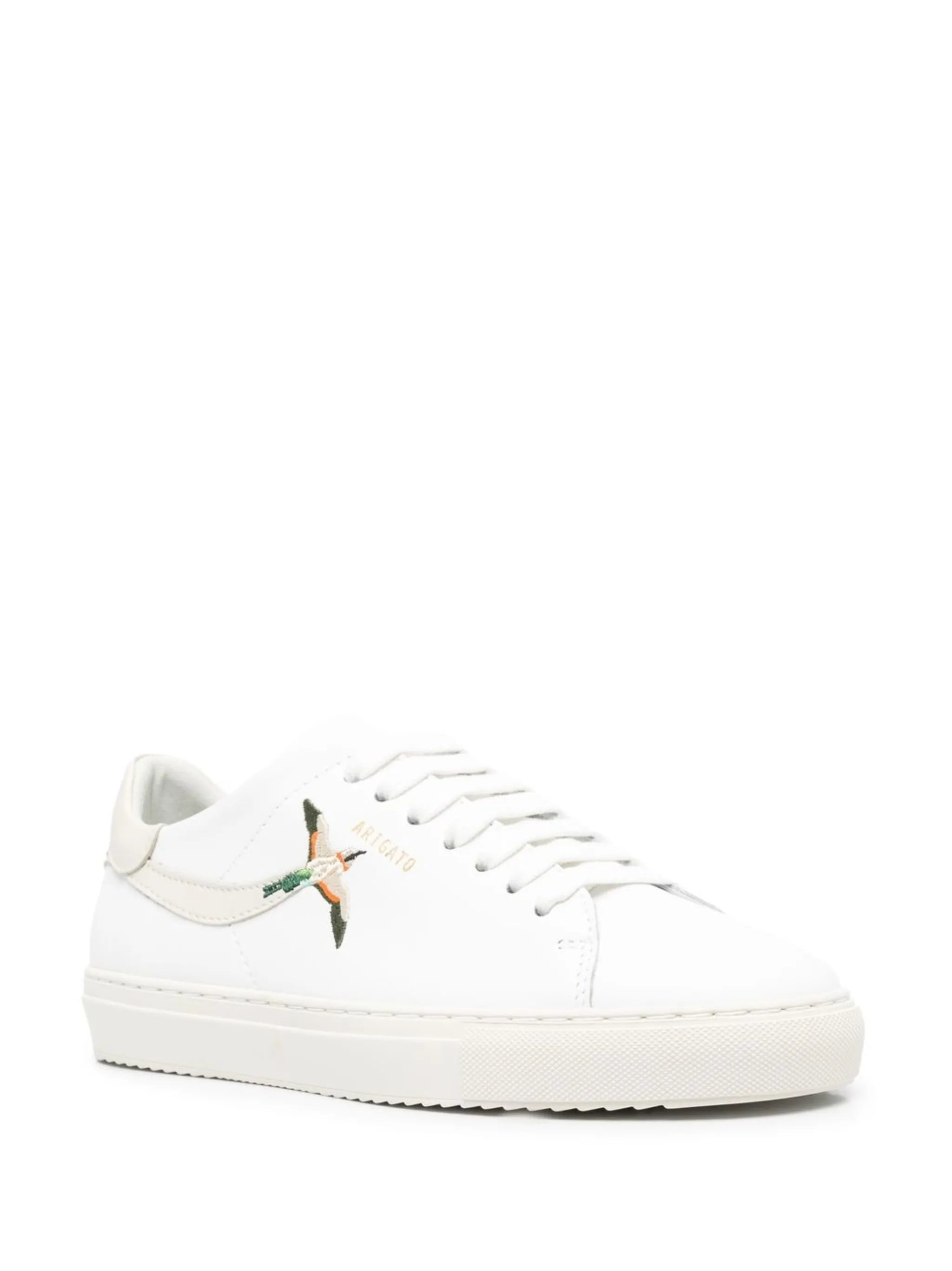 embroidered-bird lace-up sneakers