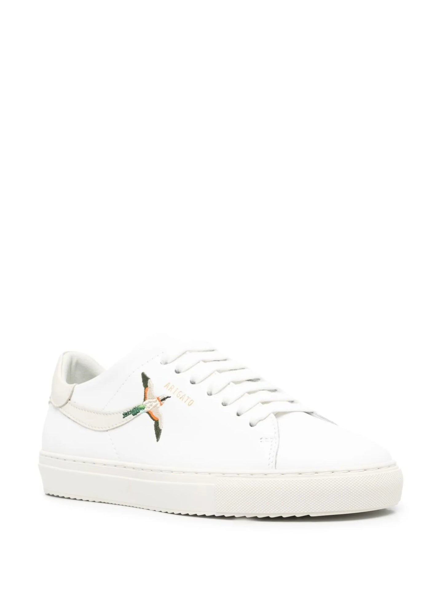embroidered-bird lace-up sneakers