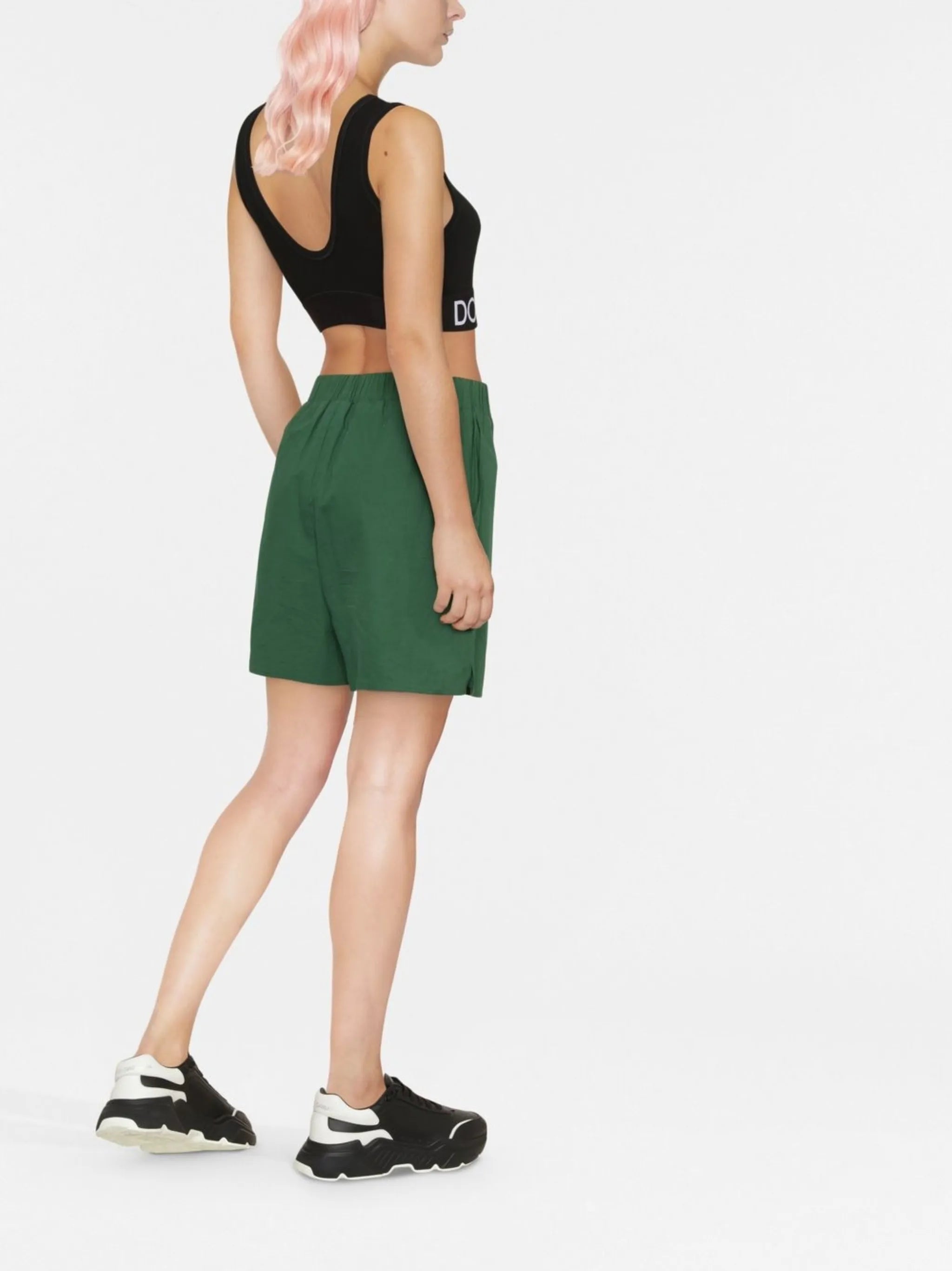 logo-band crop tank top