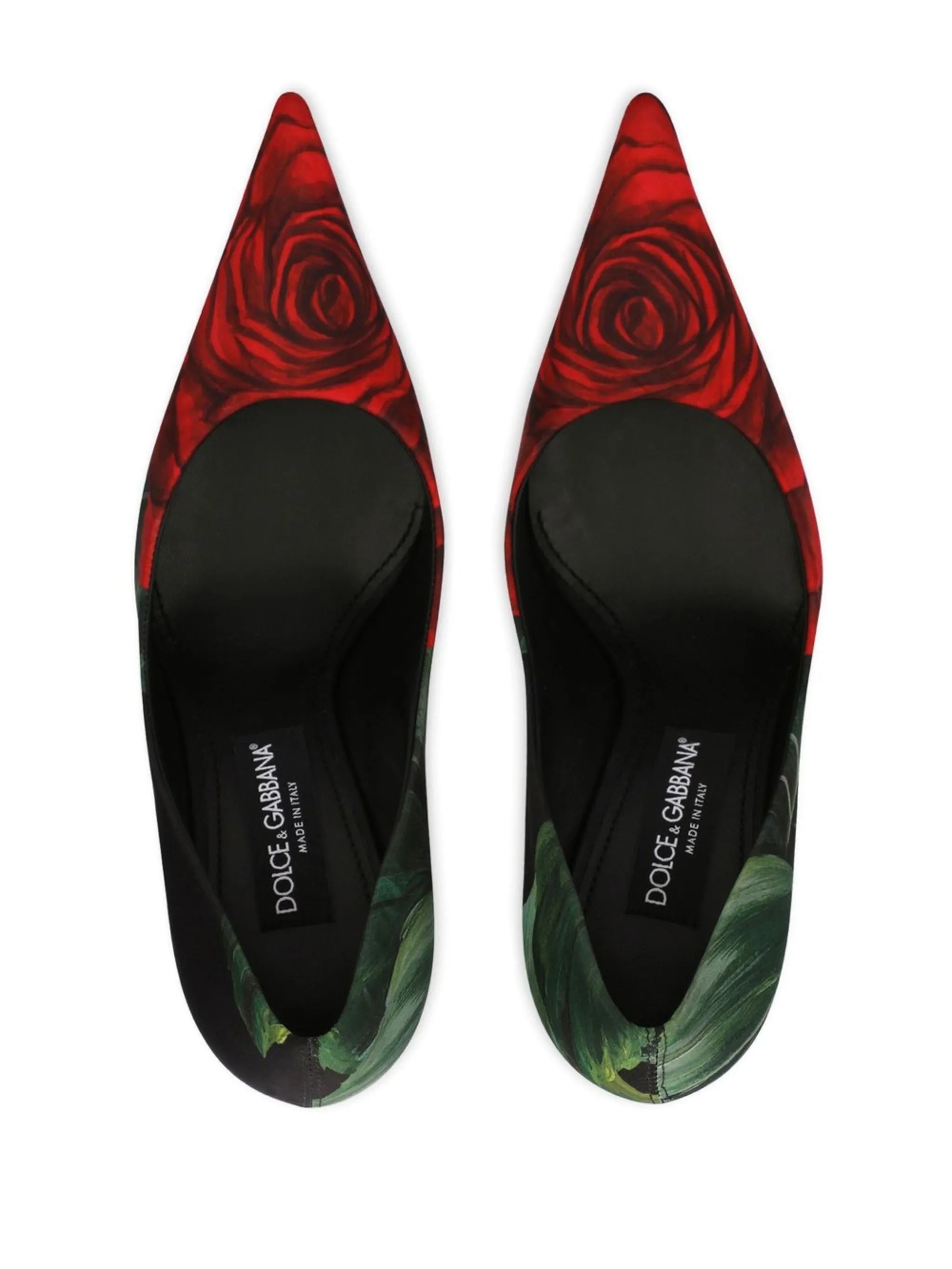 Décolleté 105mm rose-print pumps