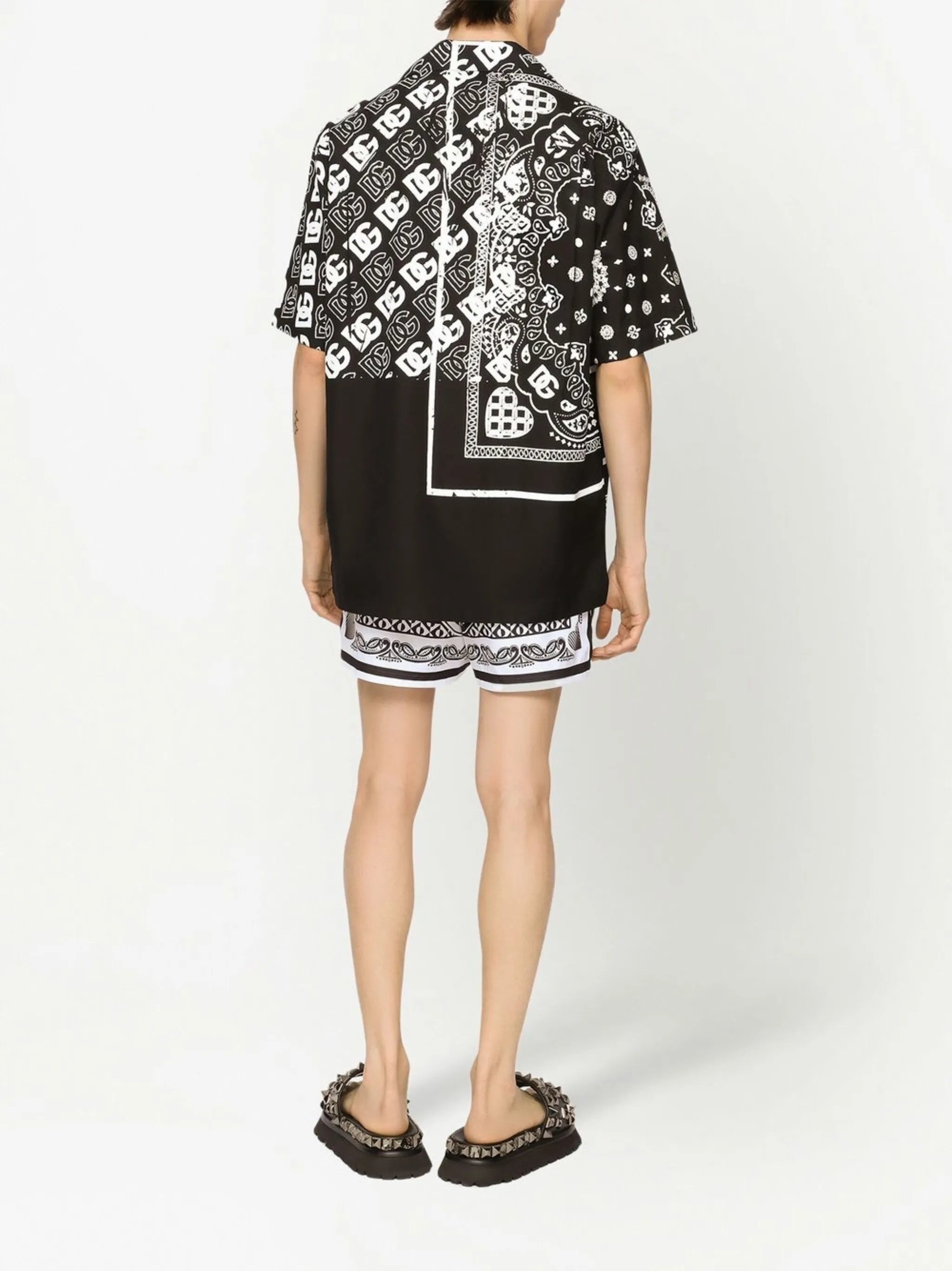 bandana-print shirt