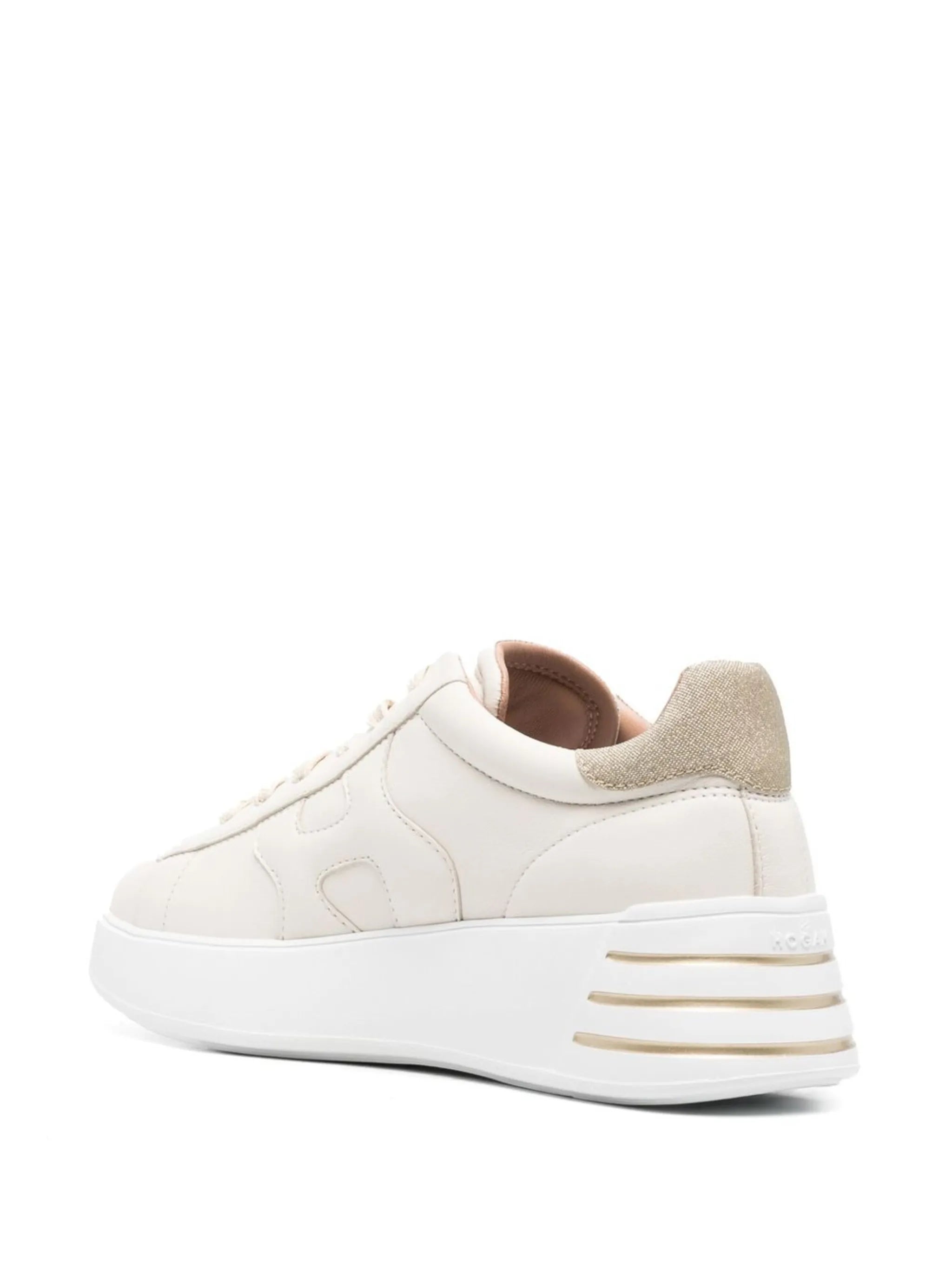 Rebal glitter-detail leather sneakers