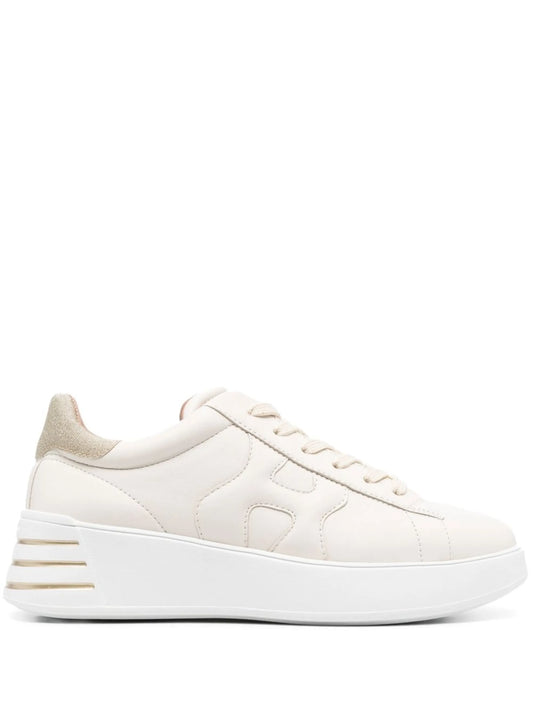Rebal glitter-detail leather sneakers