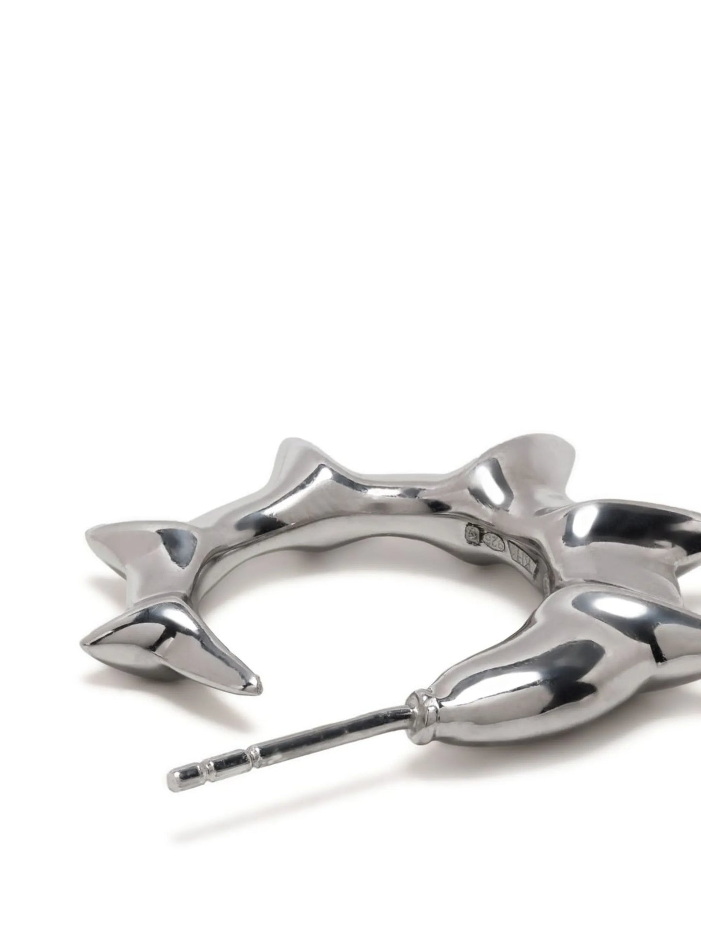 Silver Bamboo Hoop Earrings