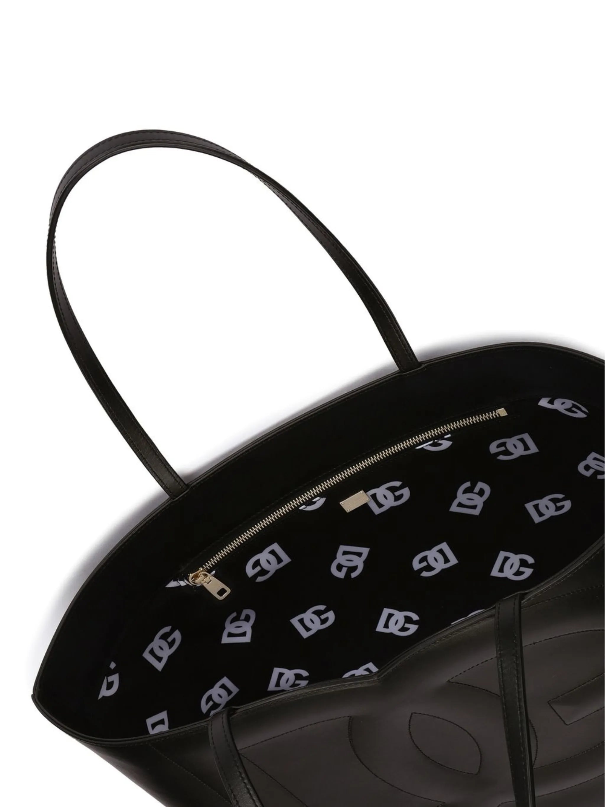 medium DG logo leather tote bag