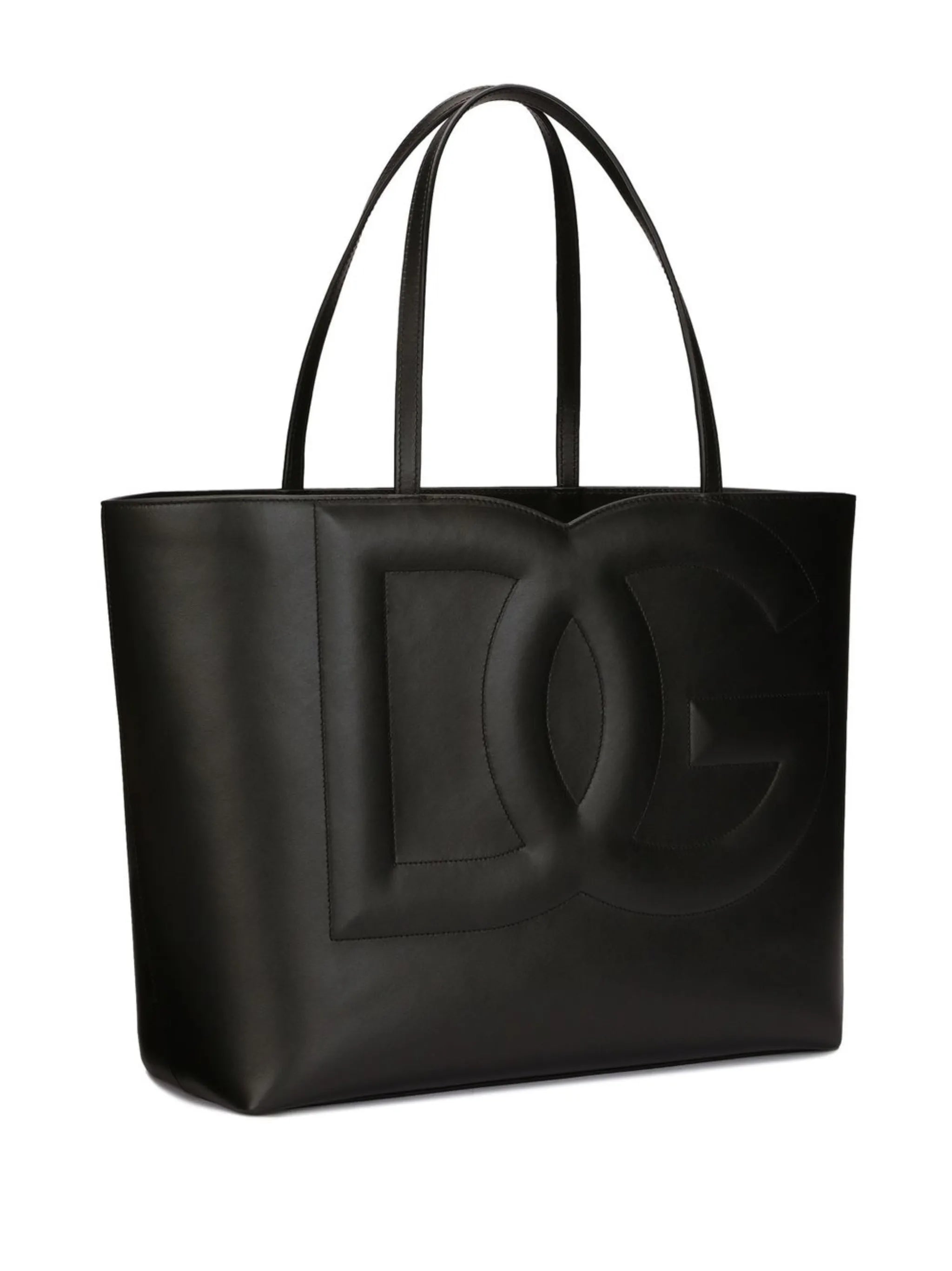 medium DG logo leather tote bag