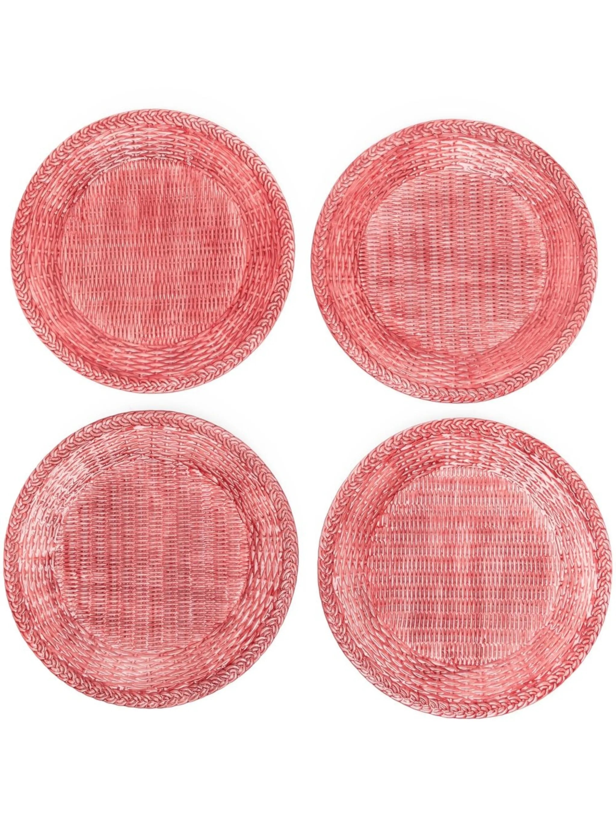 woven porcelain plates (set of four)