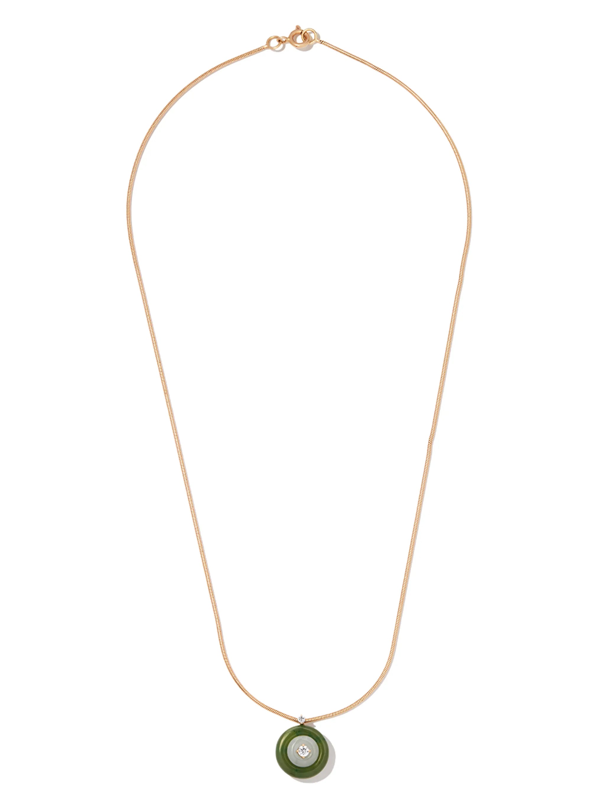 18kt yellow gold Signal pendant necklace