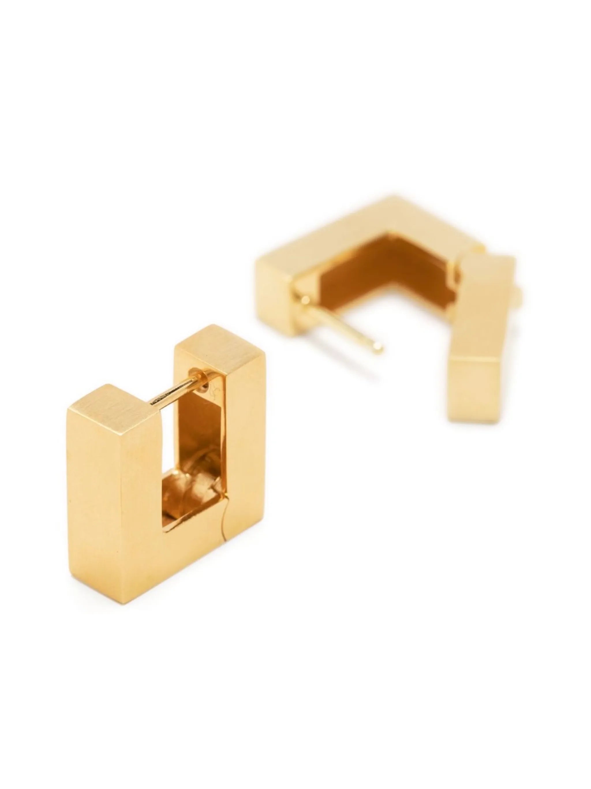 small Square Hoop Satin earrings