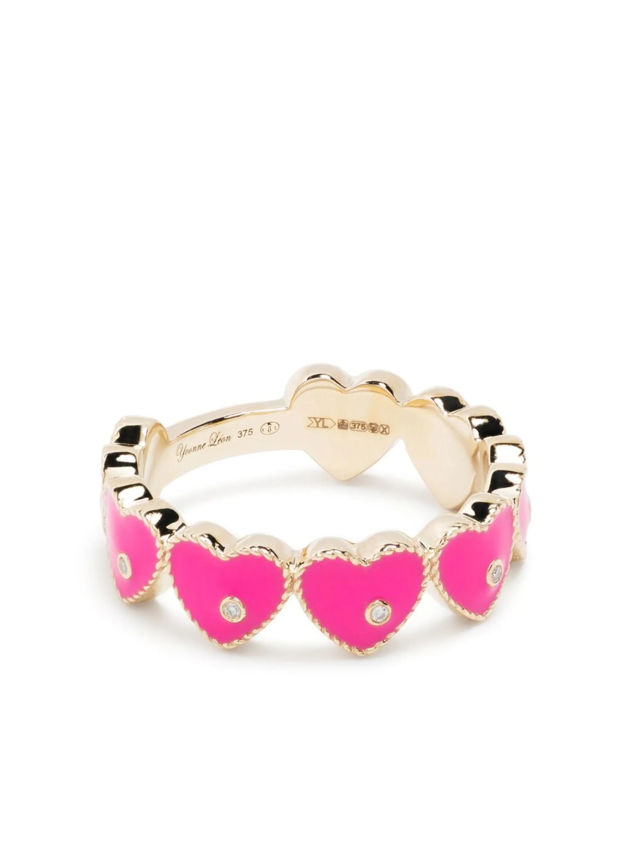 9kt yellow gold Alliance heart ring