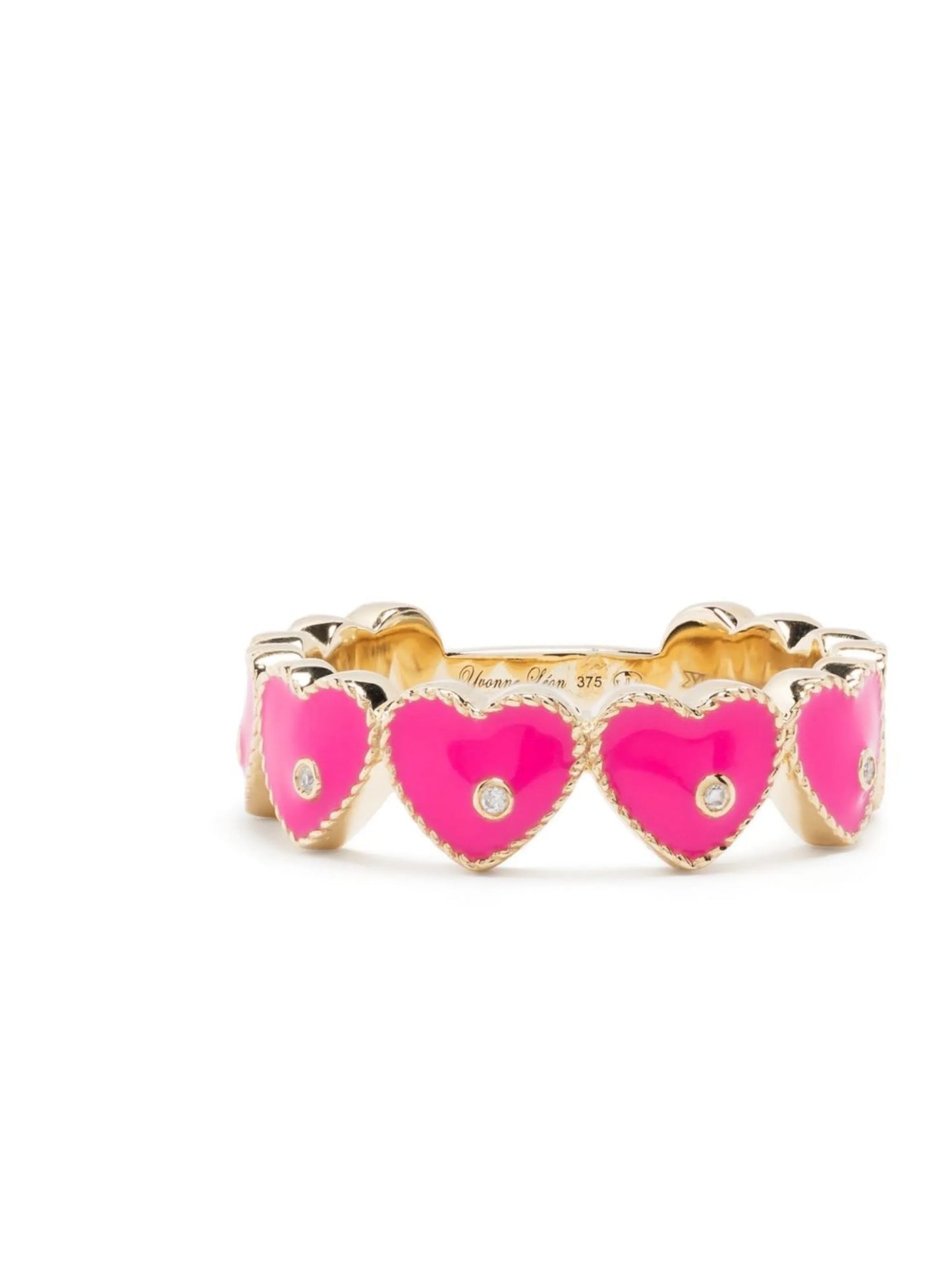 9kt yellow gold Alliance heart ring
