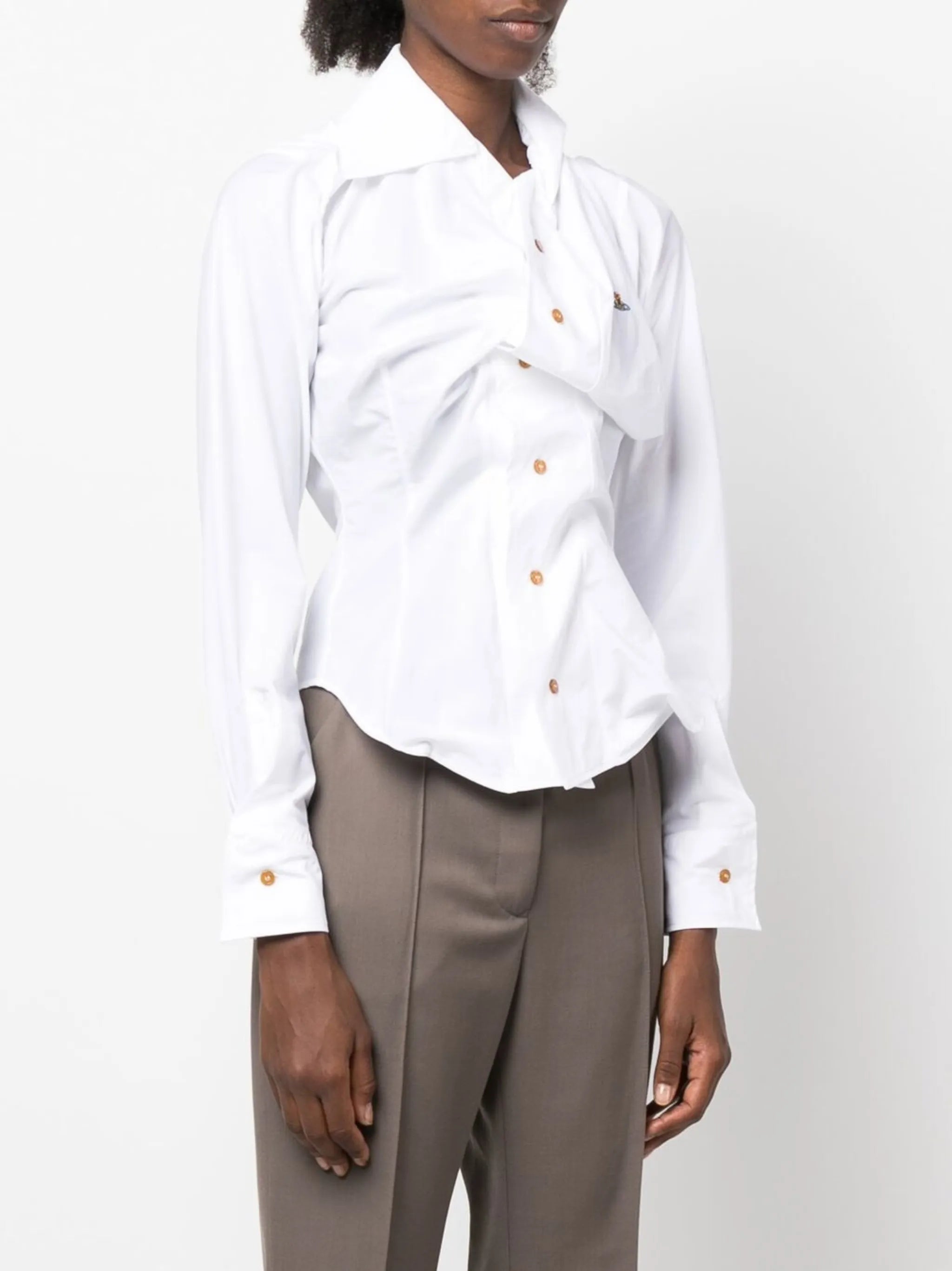 Drunken asymmetric shirt