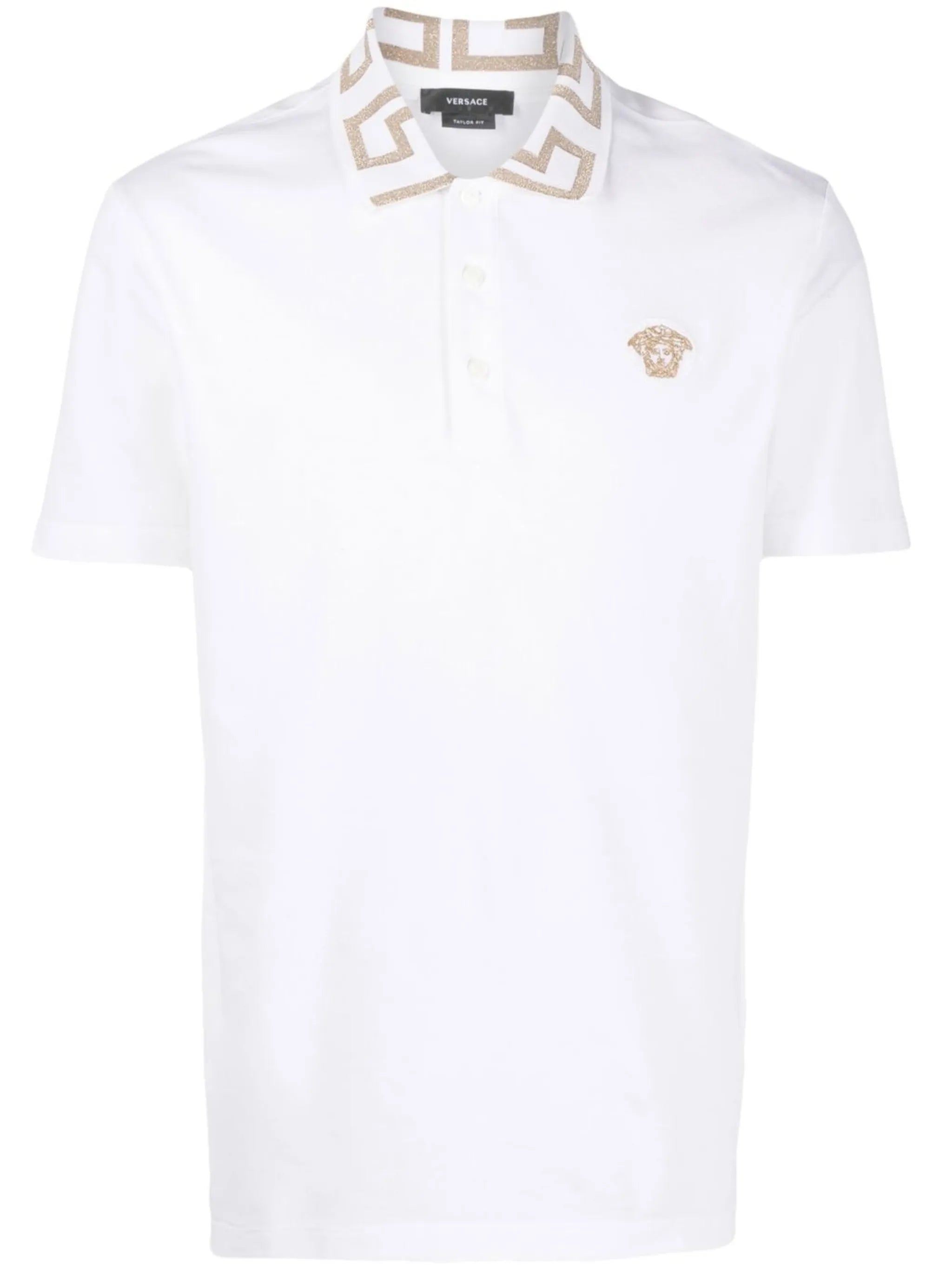 Embroidered cotton polo shirt