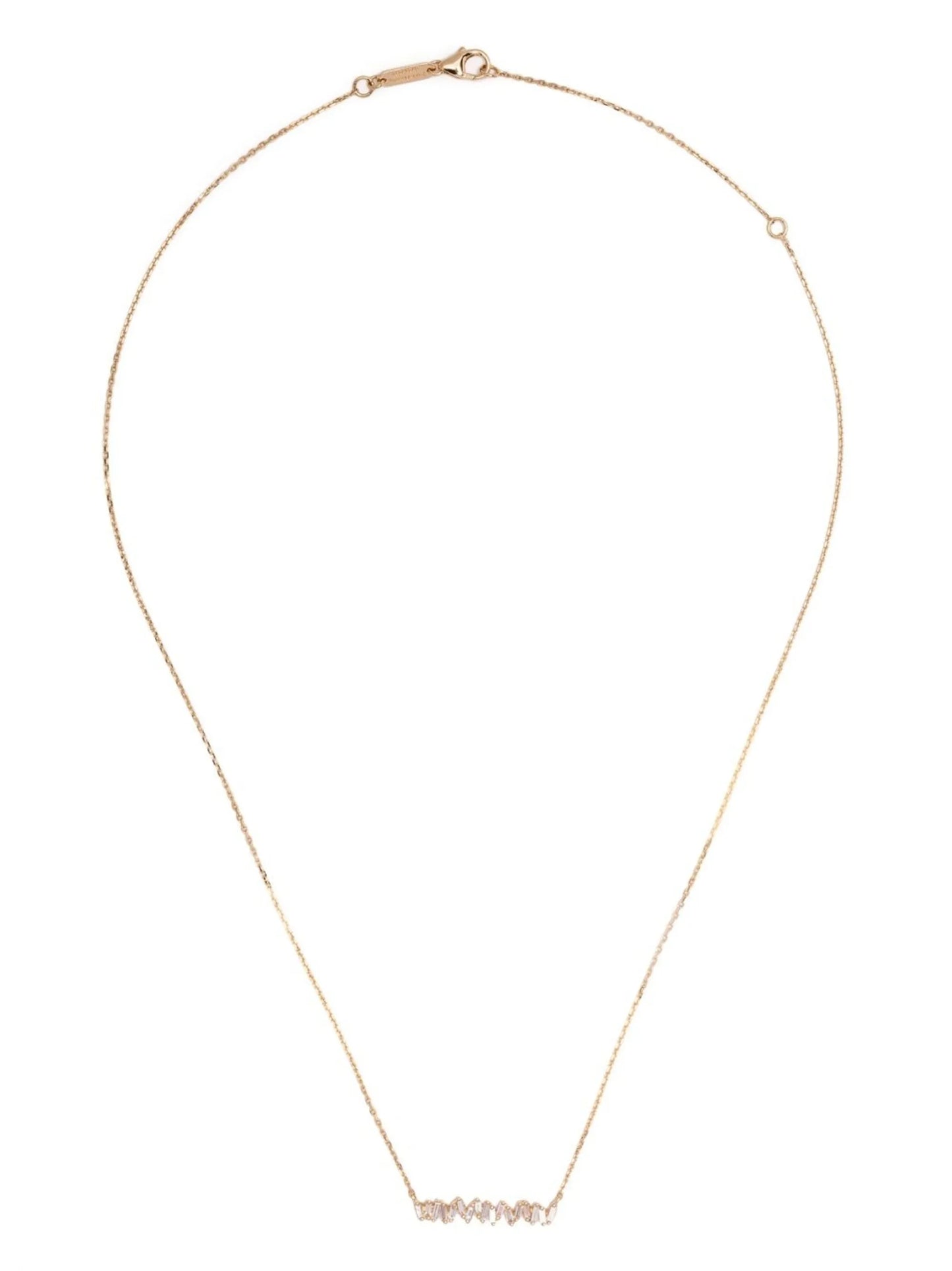 18kt yellow gold diamond bar necklace