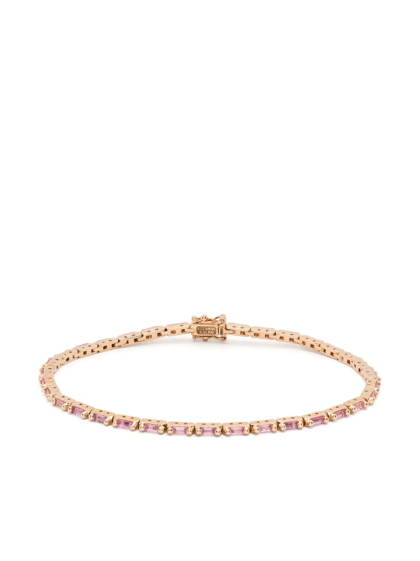 18kt rose gold Linear sapphire tennis bracelet