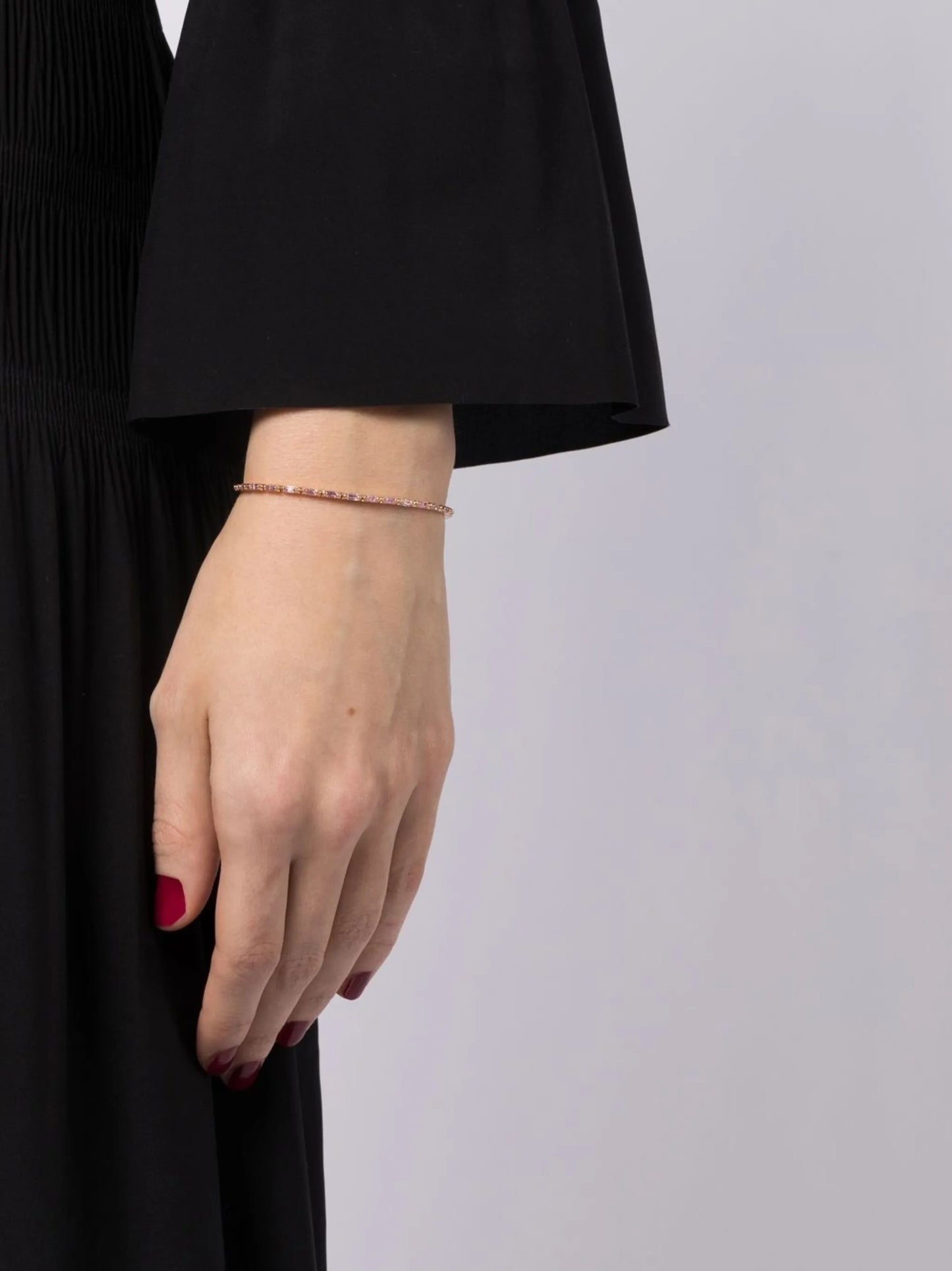 18kt rose gold Linear sapphire tennis bracelet