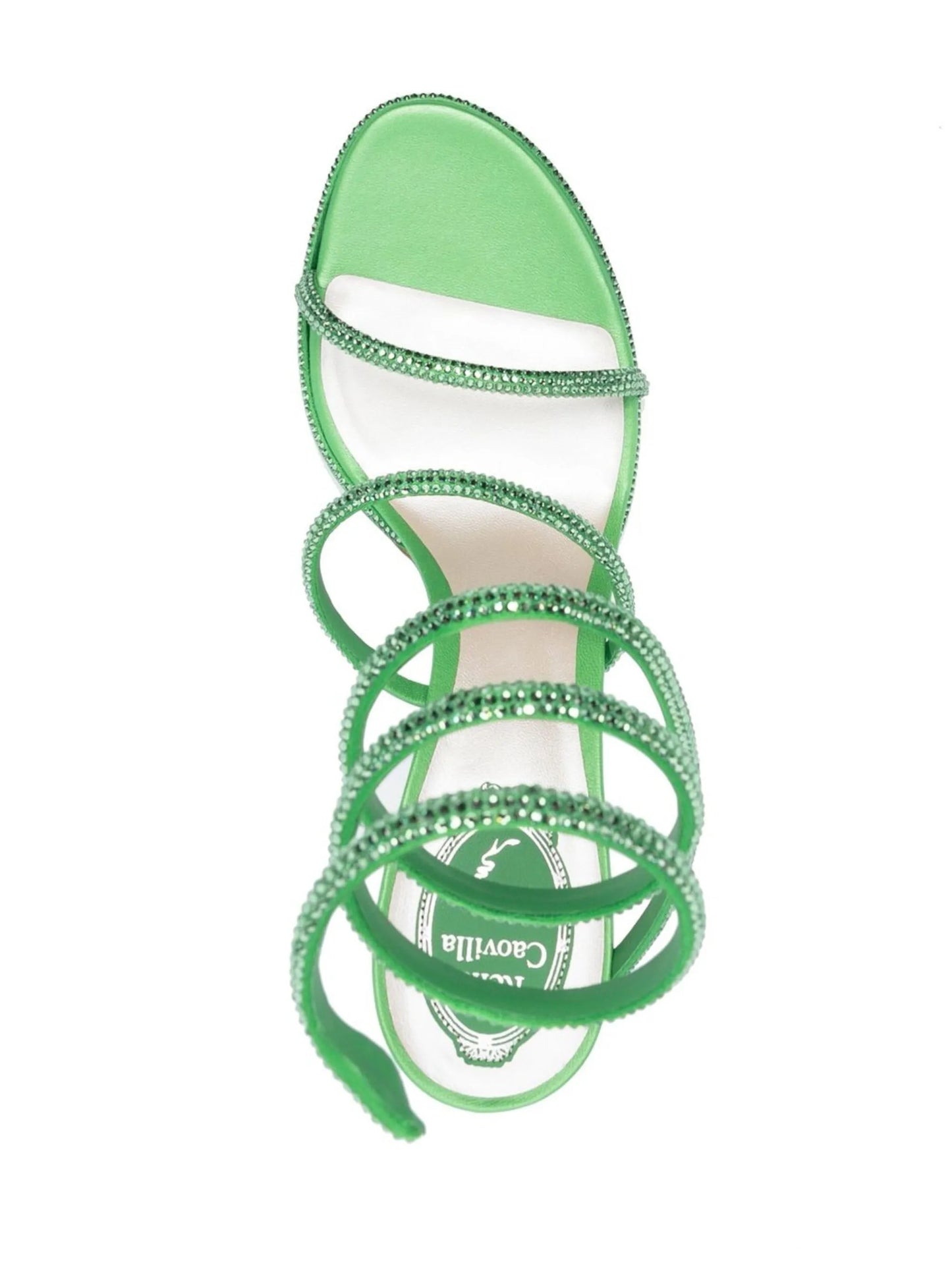 crystal-embellished strap-detail sandals