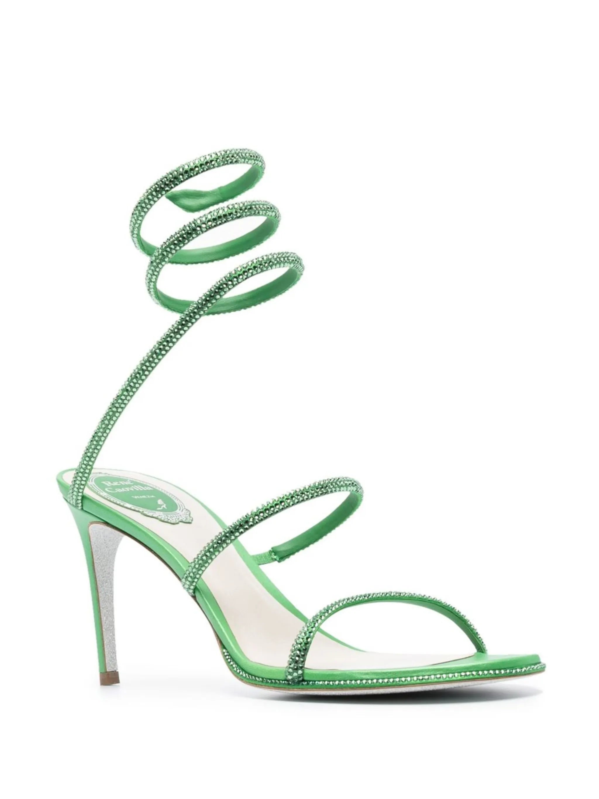 crystal-embellished strap-detail sandals