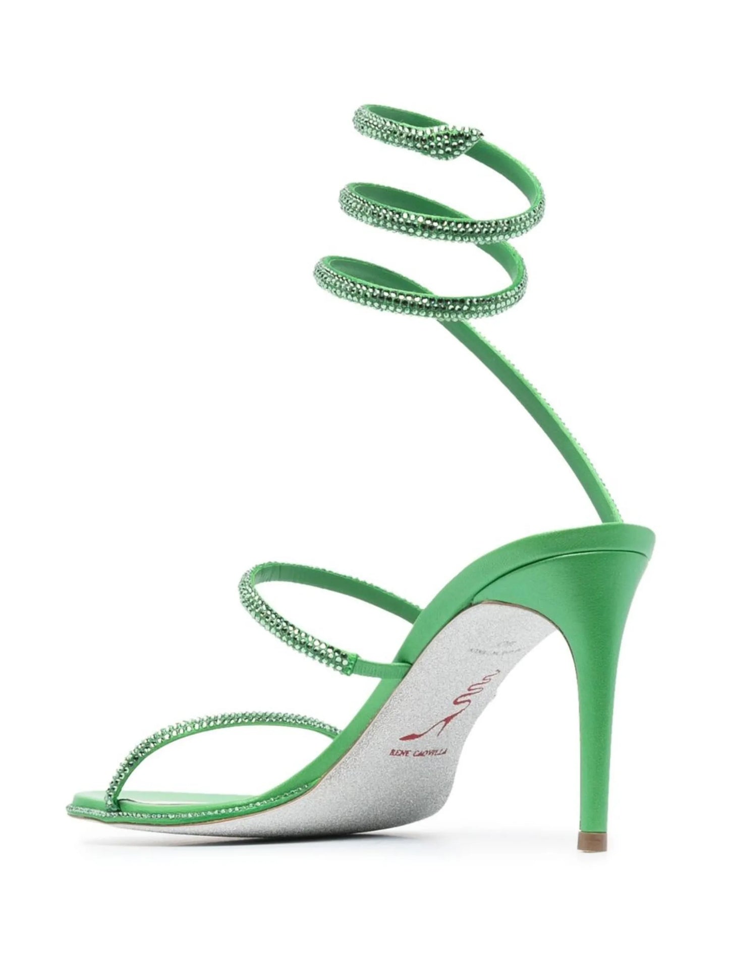 crystal-embellished strap-detail sandals
