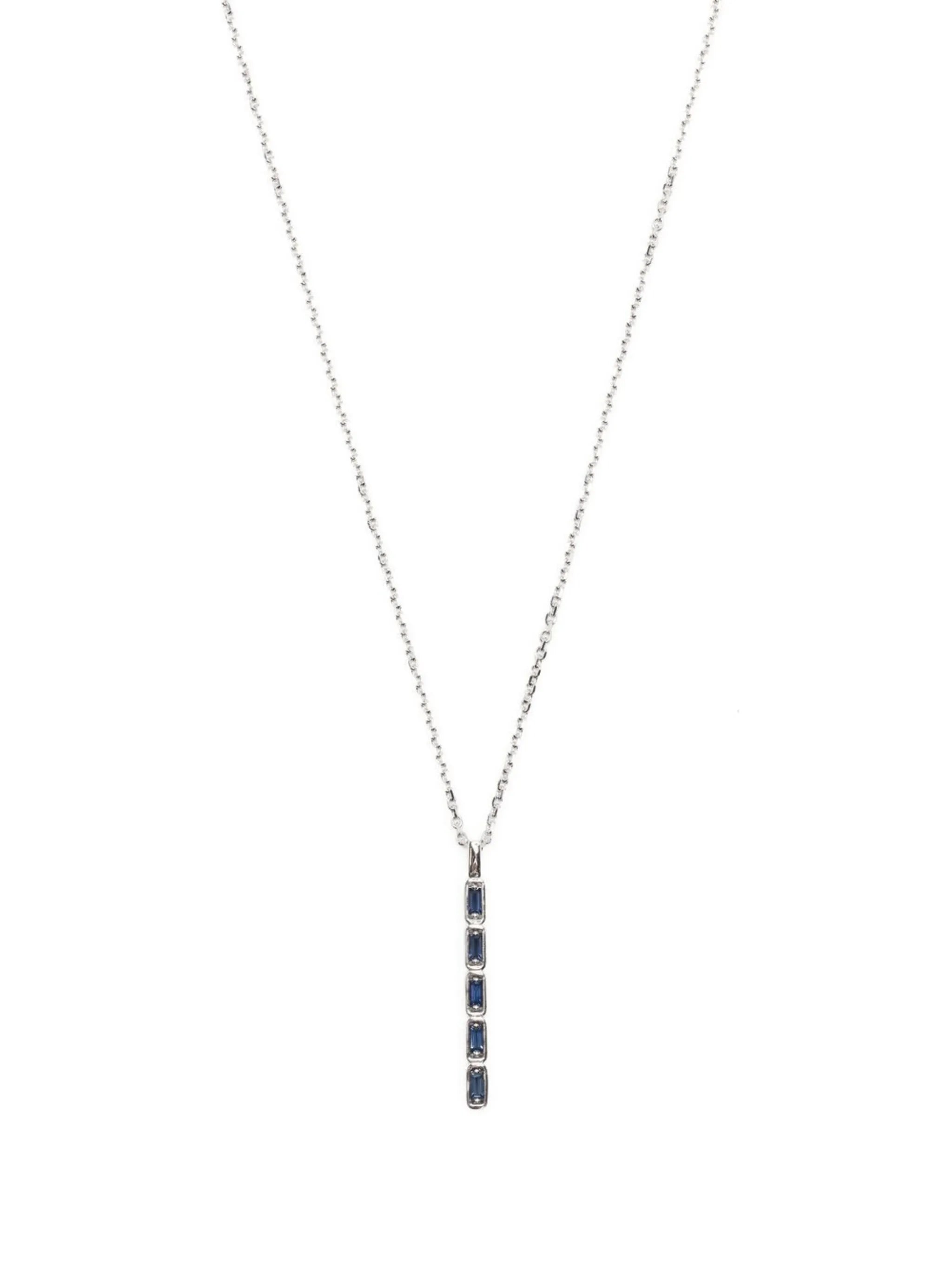 18kt white gold sapphire necklace