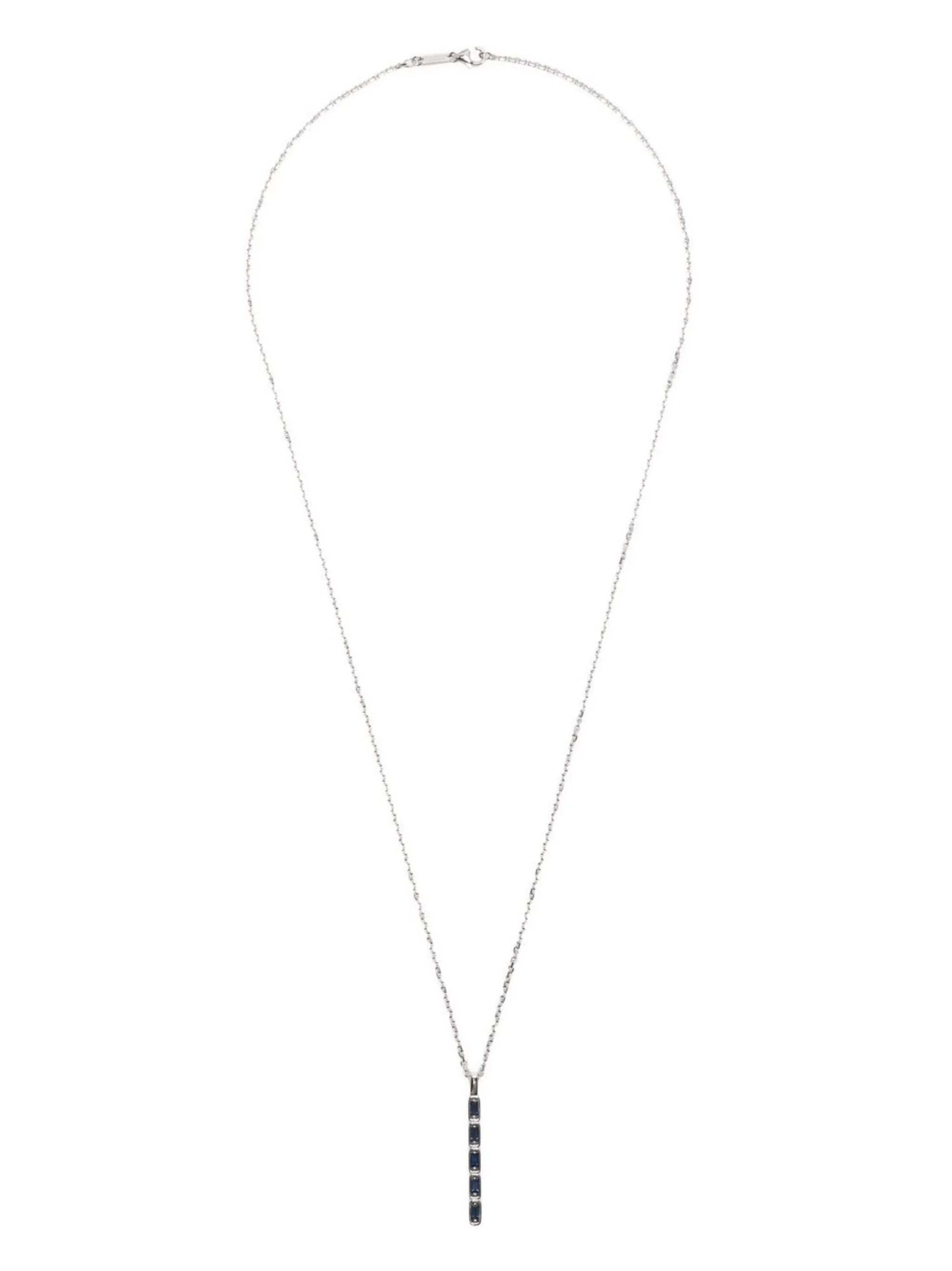 18kt white gold sapphire necklace