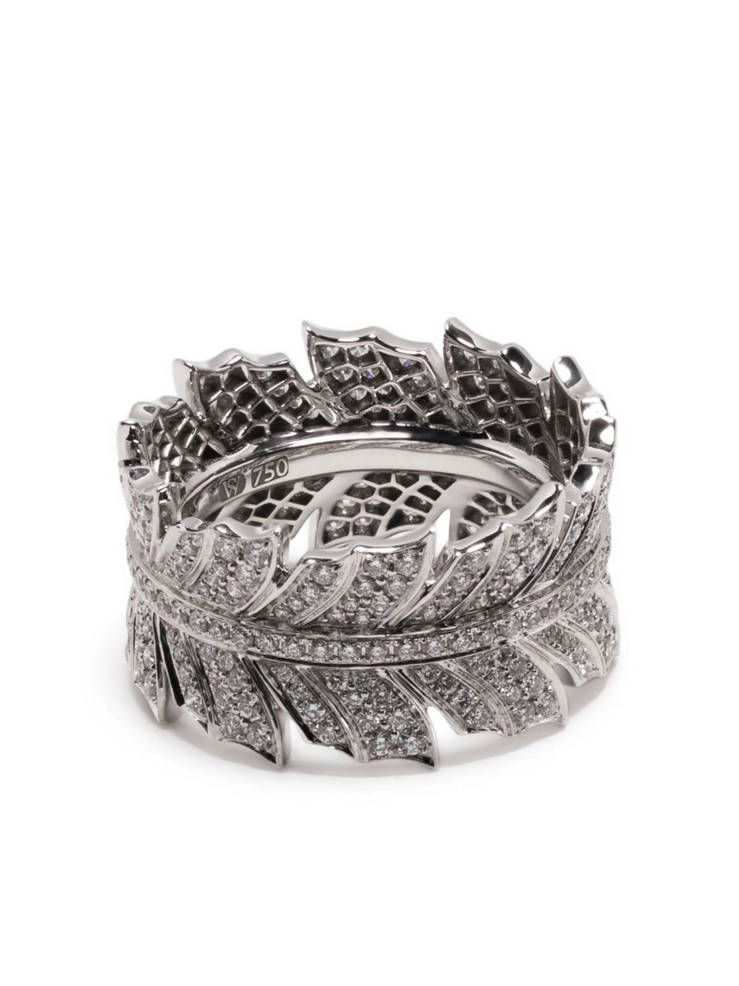 18kt white gold Magnipheasant Band diamond ring