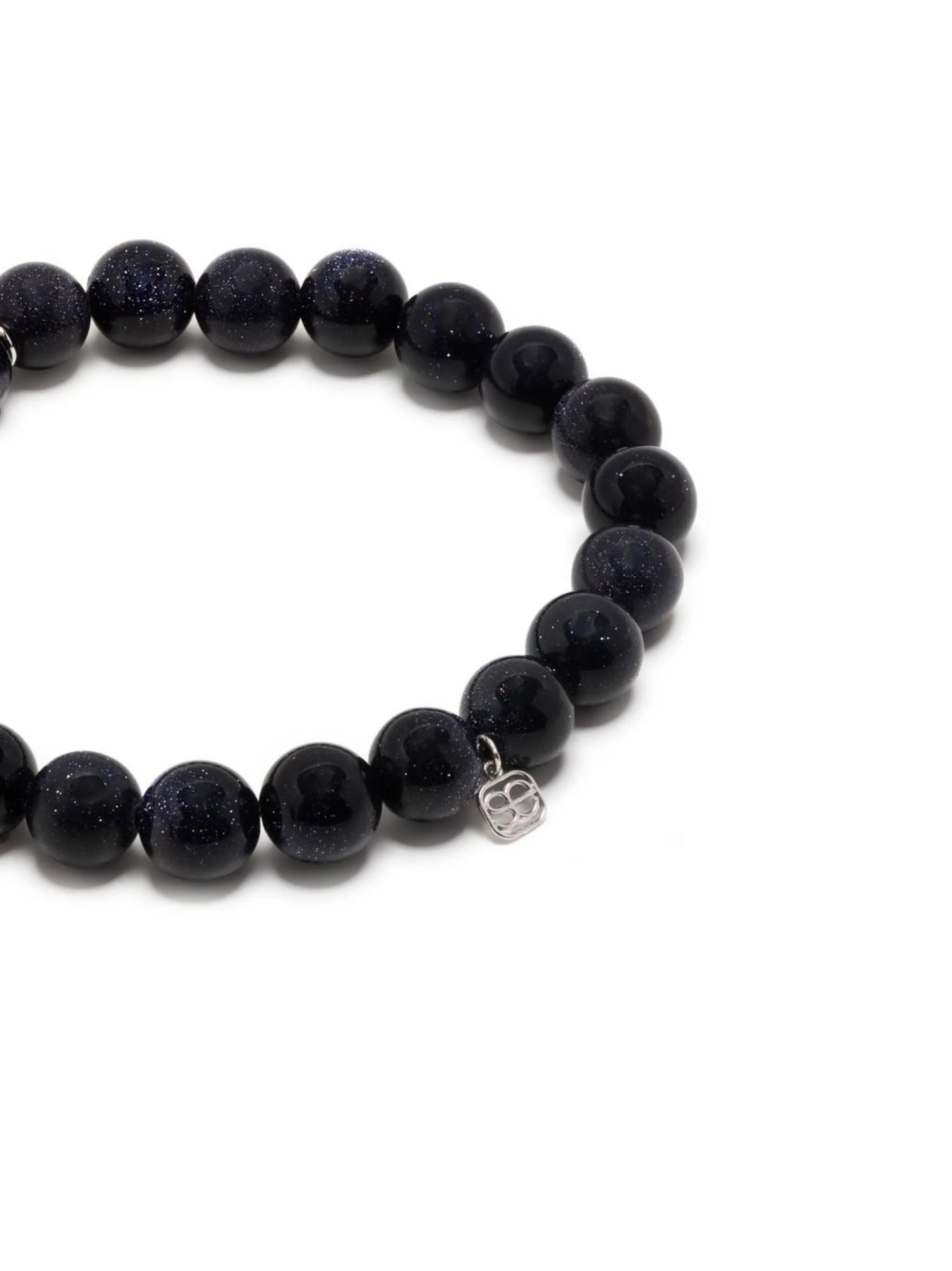 14kt white gold goldstone beaded bracelet