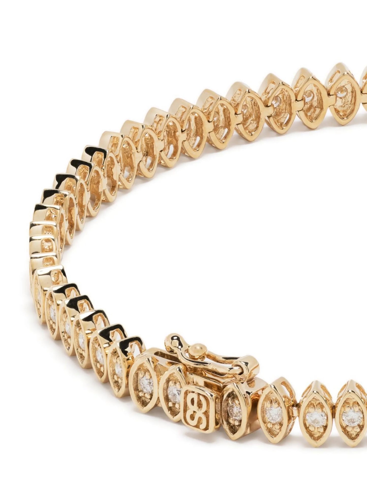 14kt yellow gold Evil Eye diamond tennis bracelet