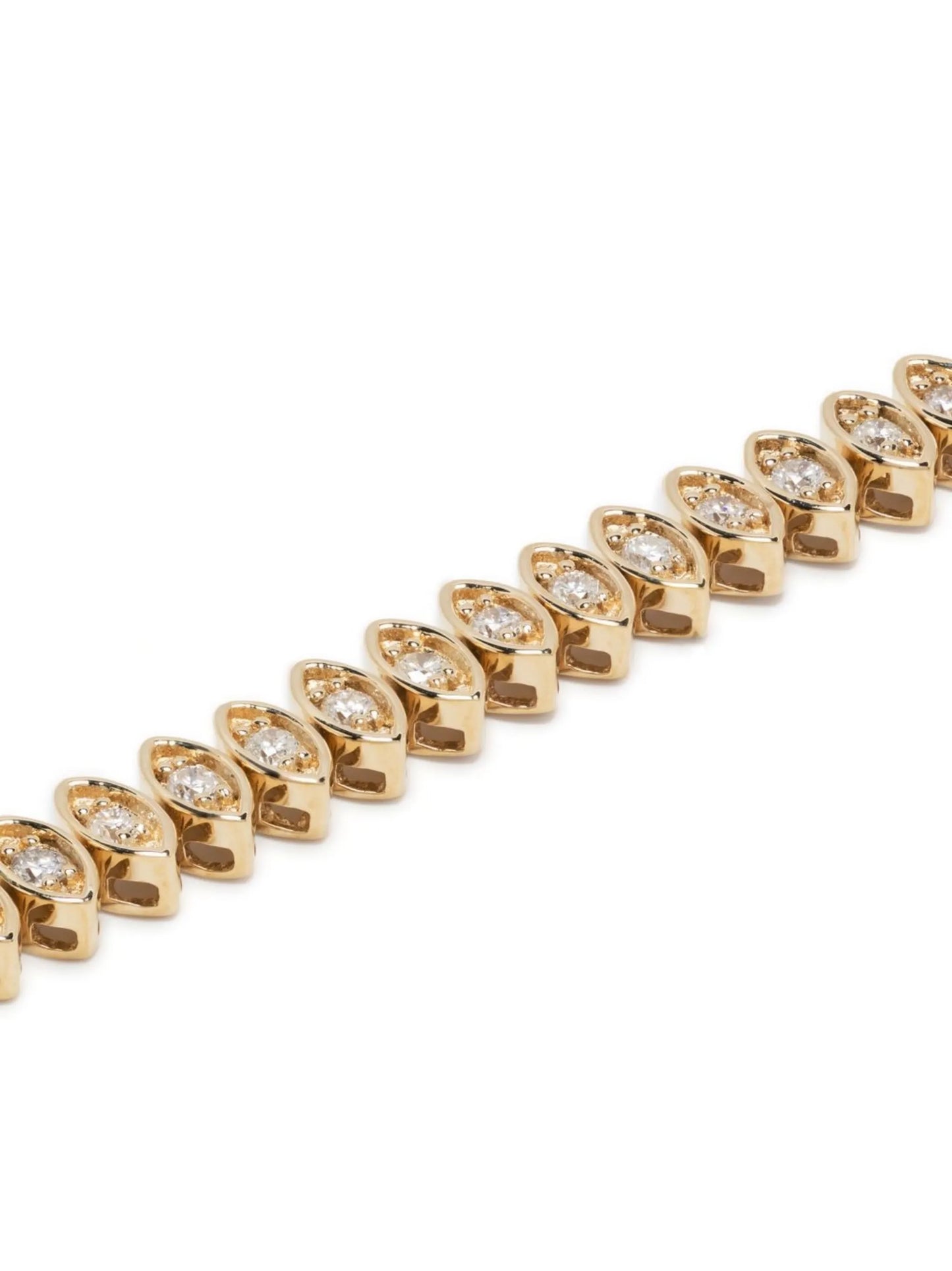 14kt yellow gold Evil Eye diamond tennis bracelet