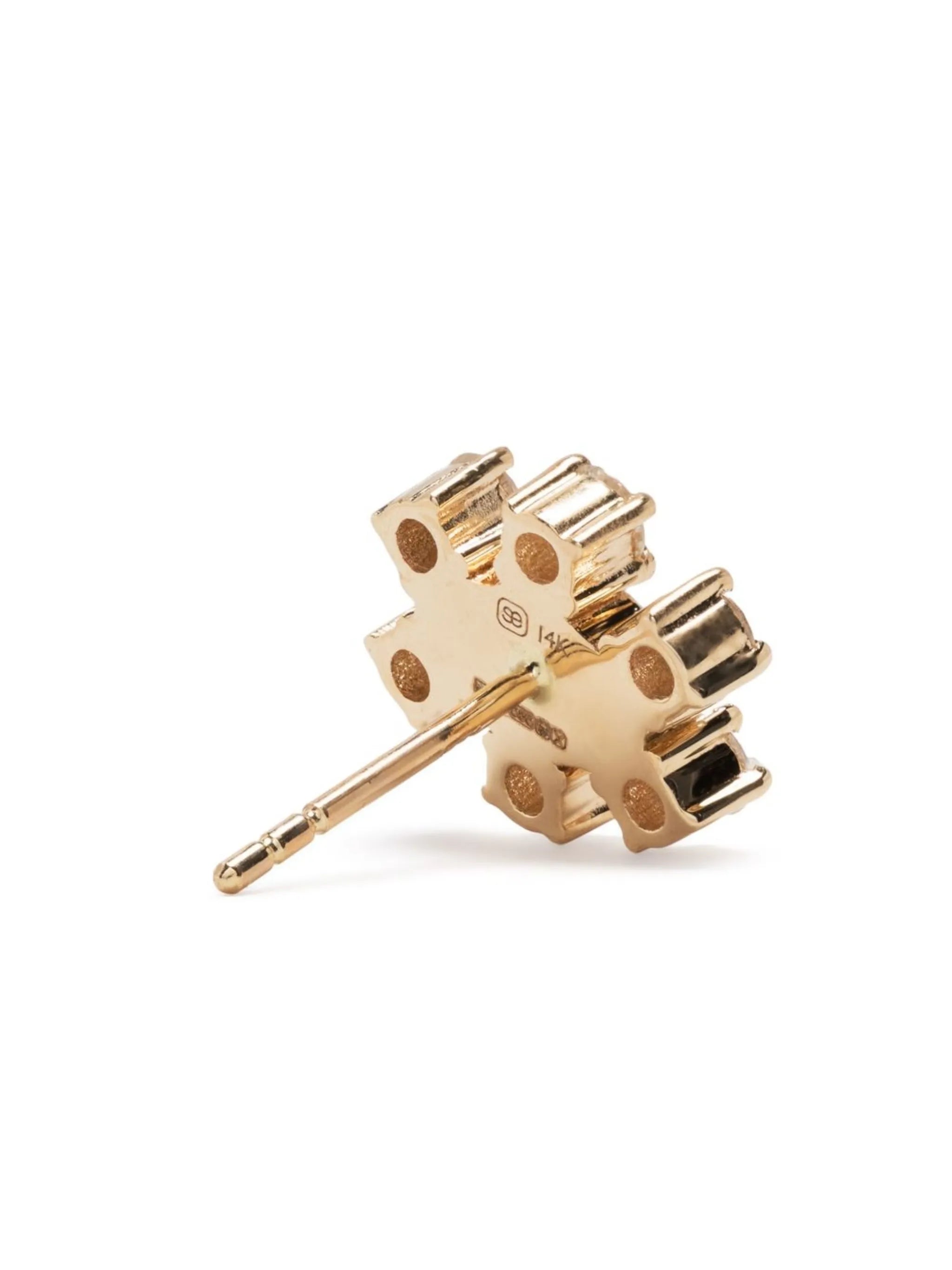 14kt yellow gold diamond stud earrings