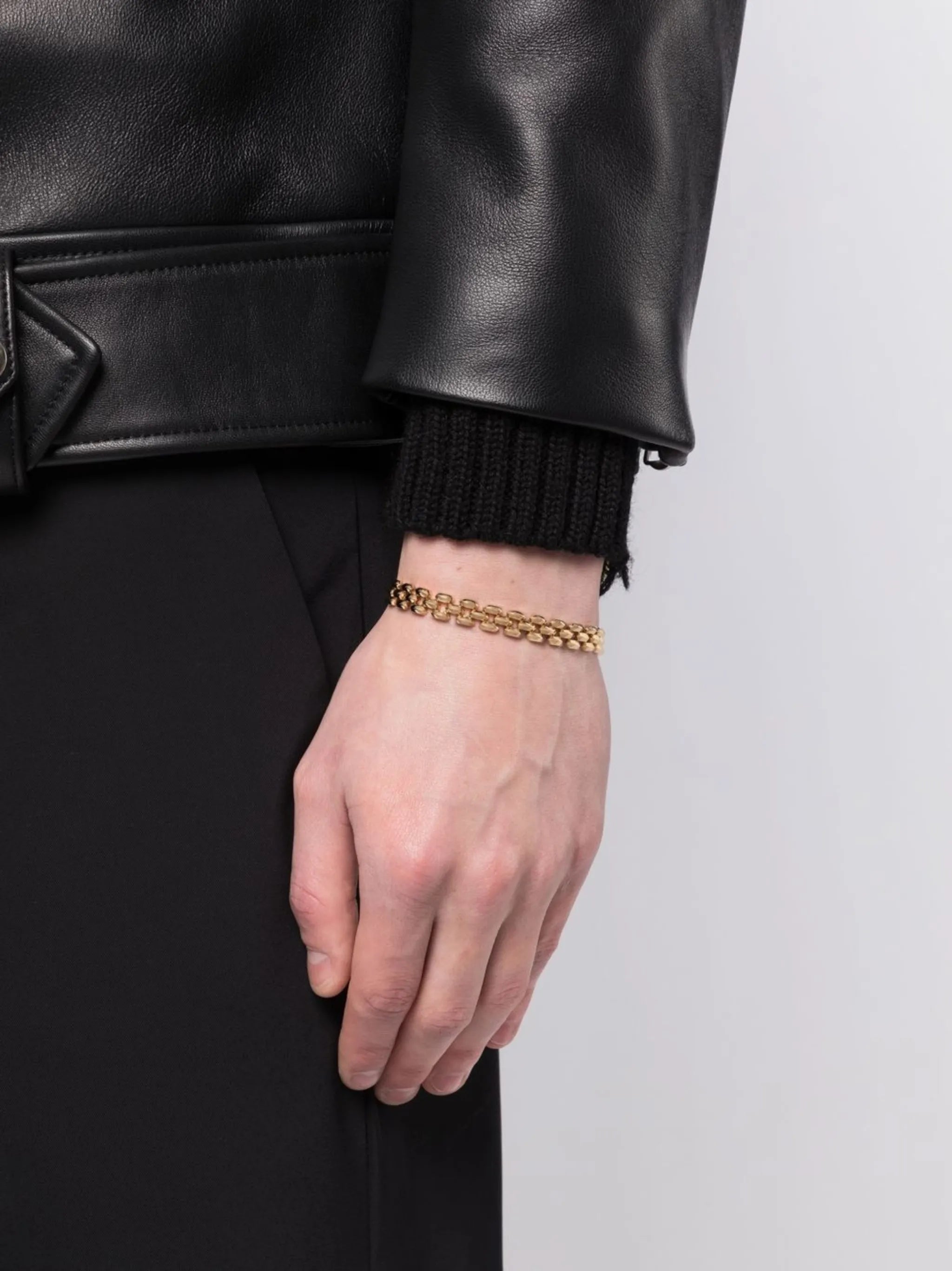 18kt yellow gold Cleo 3-row bracelet