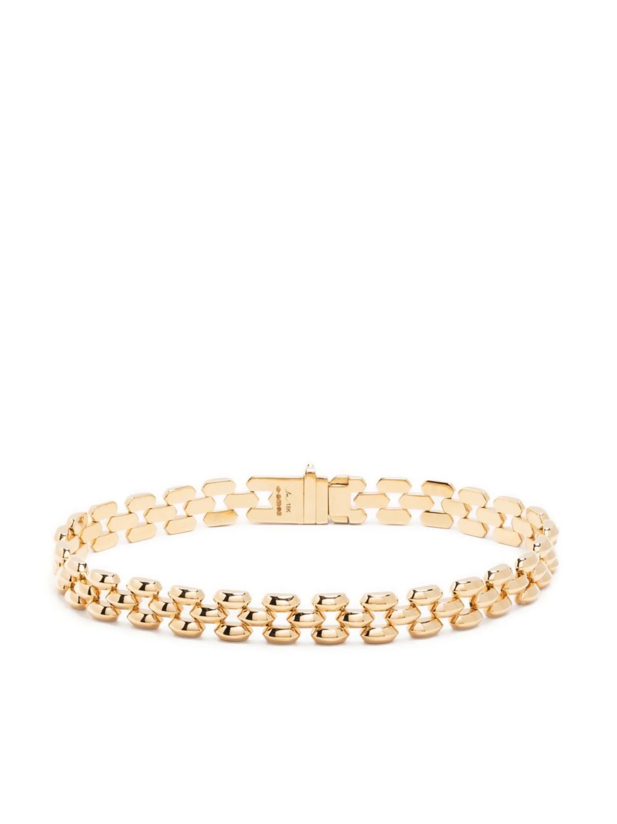 18kt yellow gold Cleo 3-row bracelet