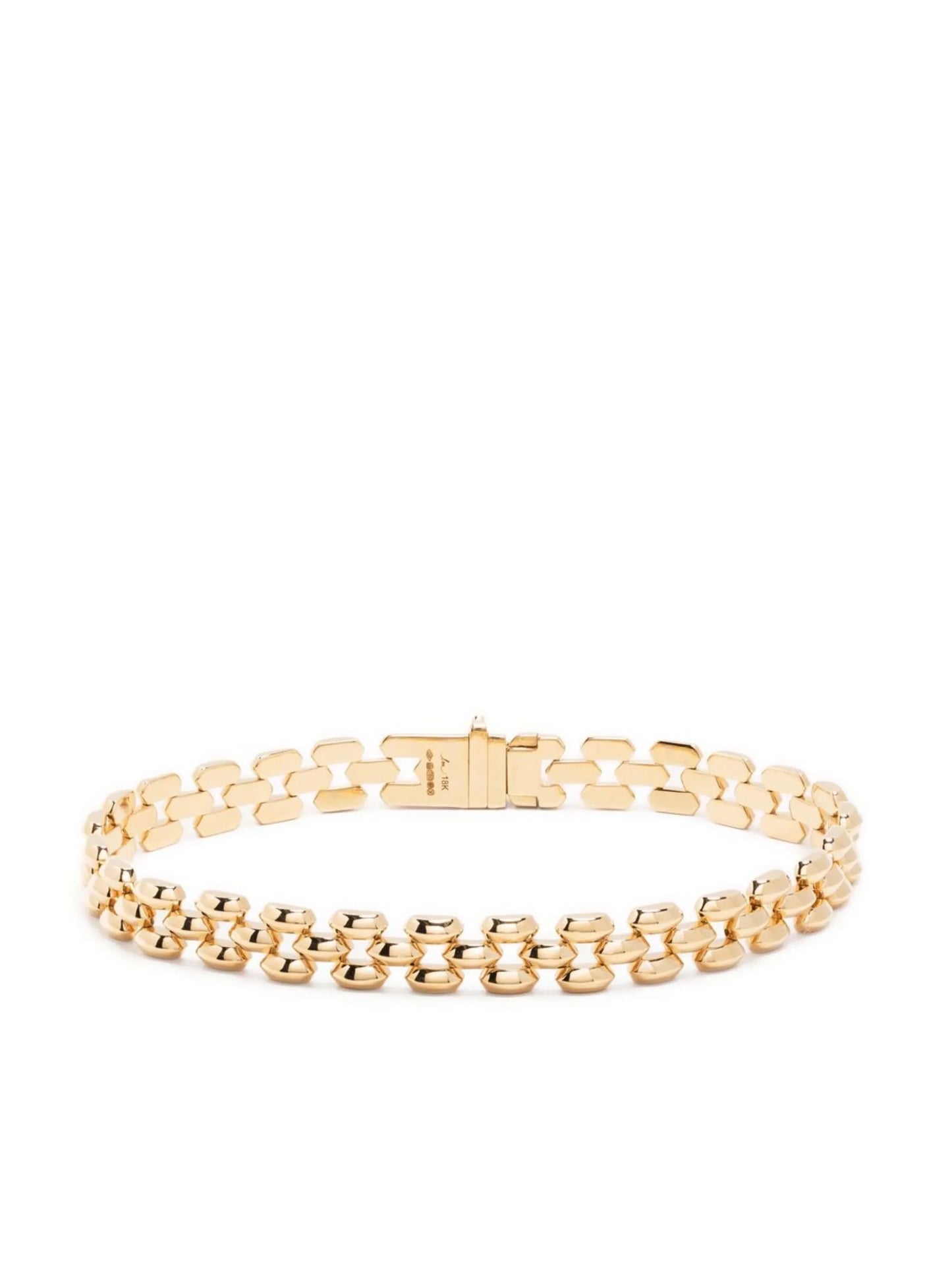 18kt yellow gold Cleo 3-row bracelet