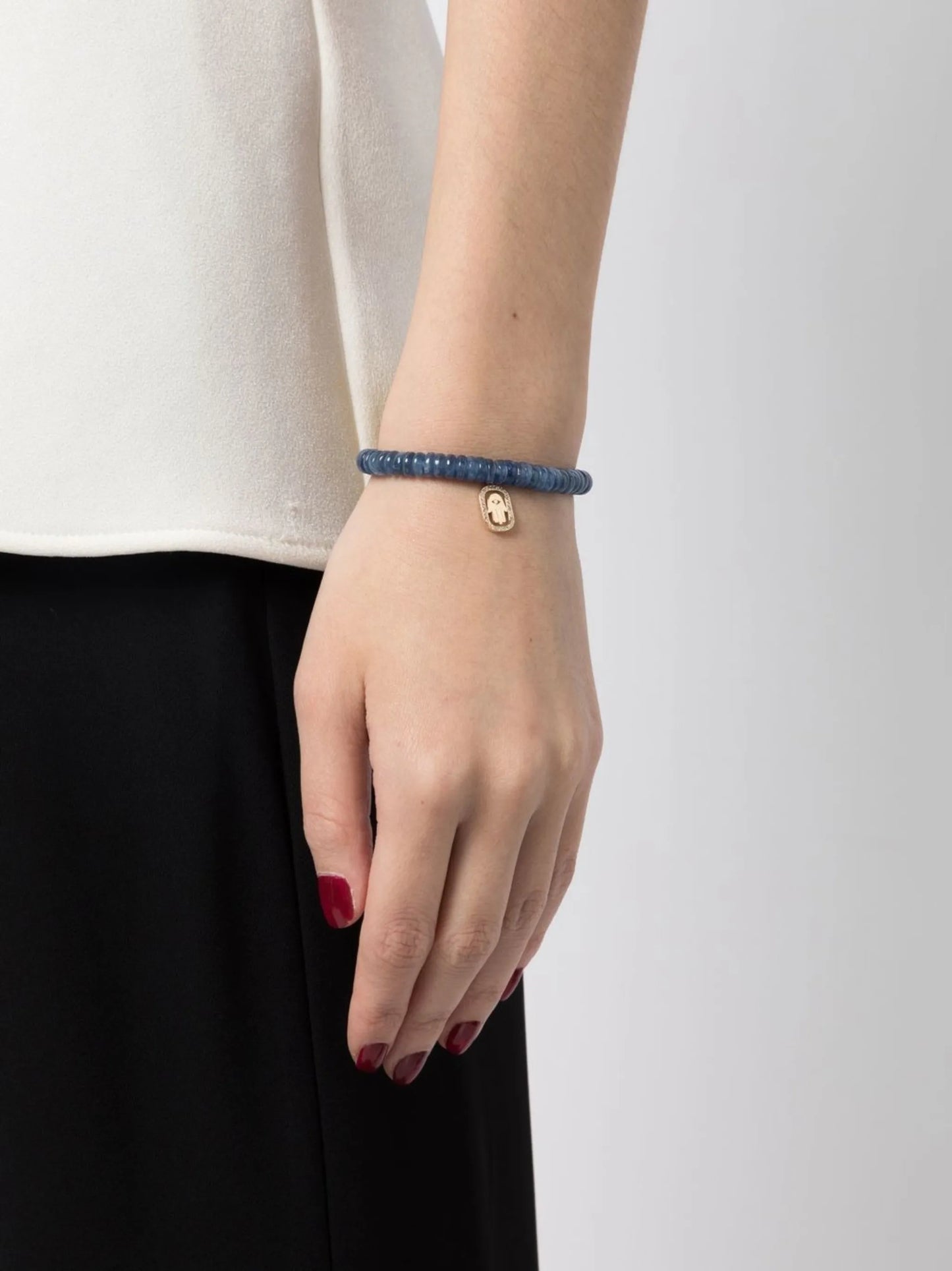 14kt yellow gold kyanite beaded bracelet