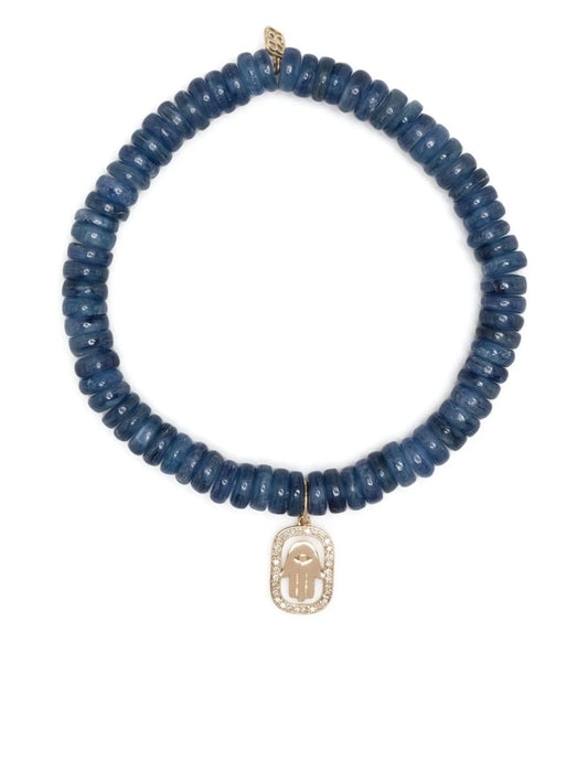 14kt yellow gold kyanite beaded bracelet