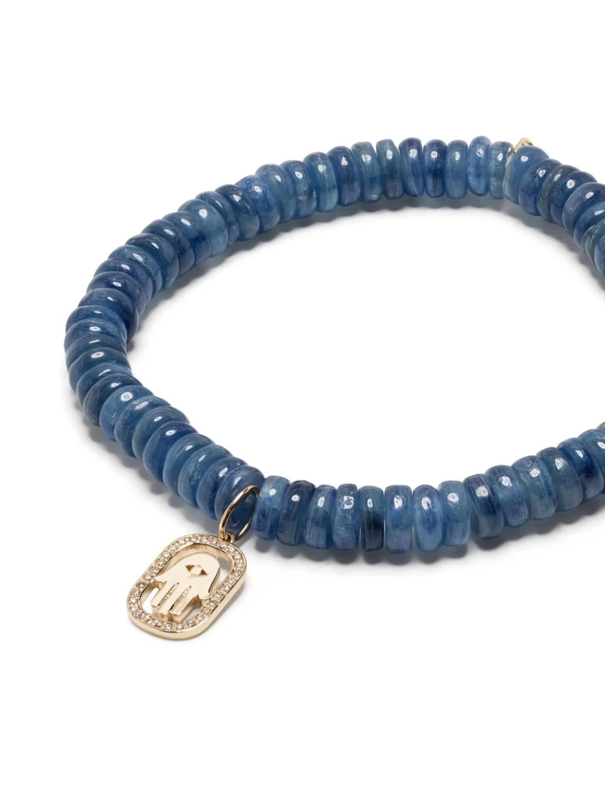 14kt yellow gold kyanite beaded bracelet