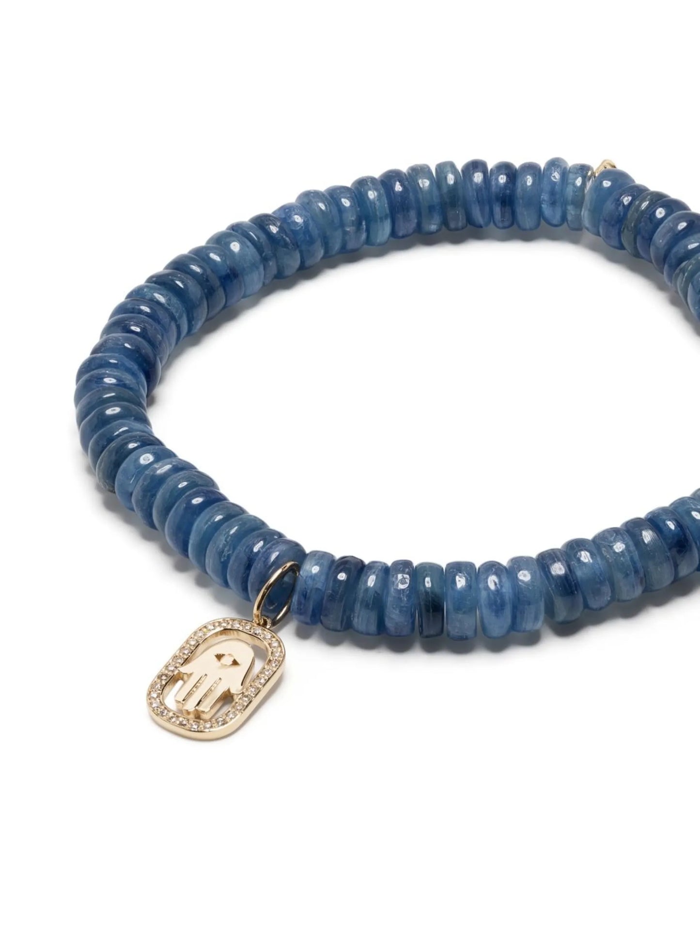 14kt yellow gold kyanite beaded bracelet