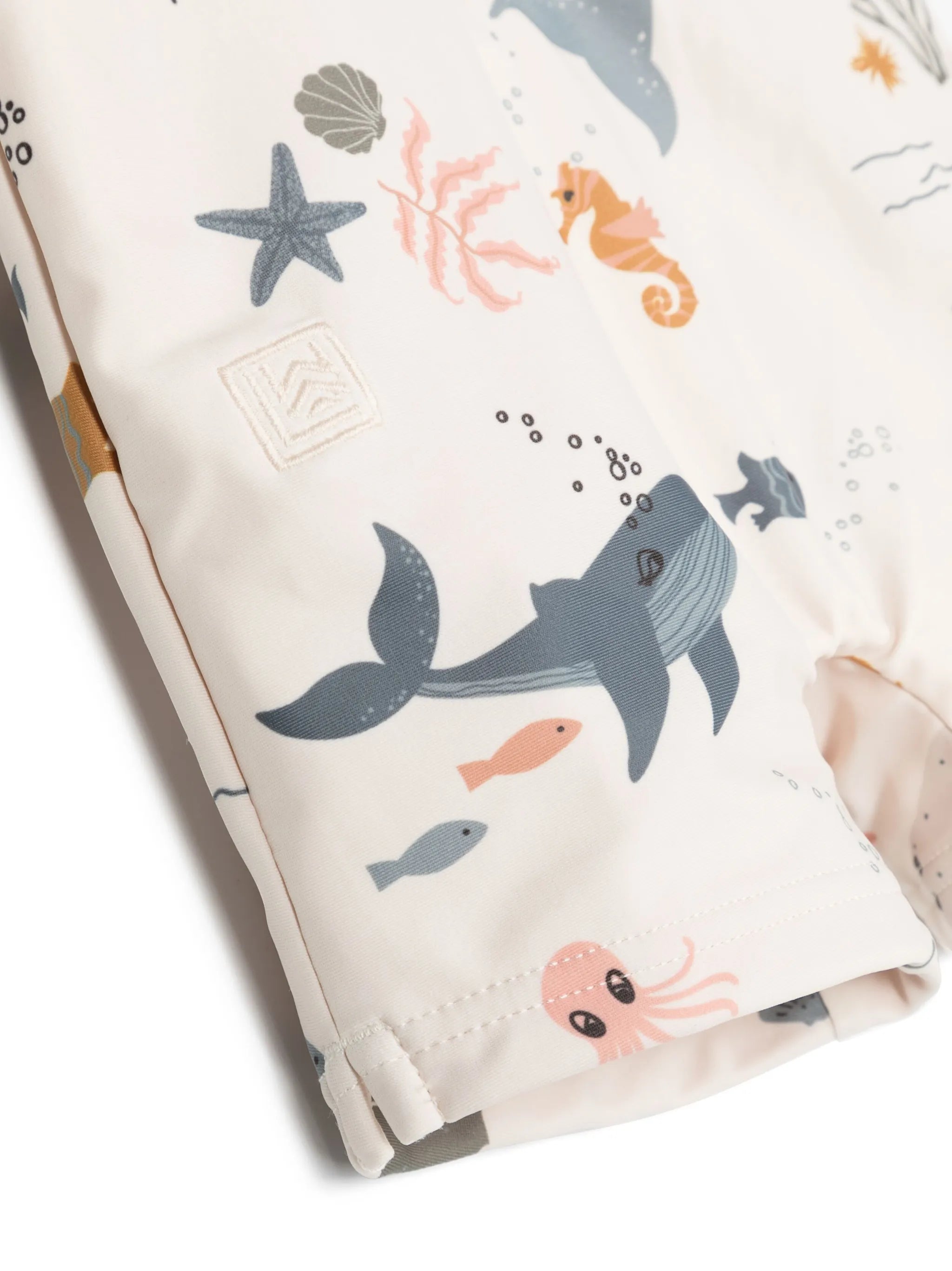 sea-life print recycled-polyester playsuit