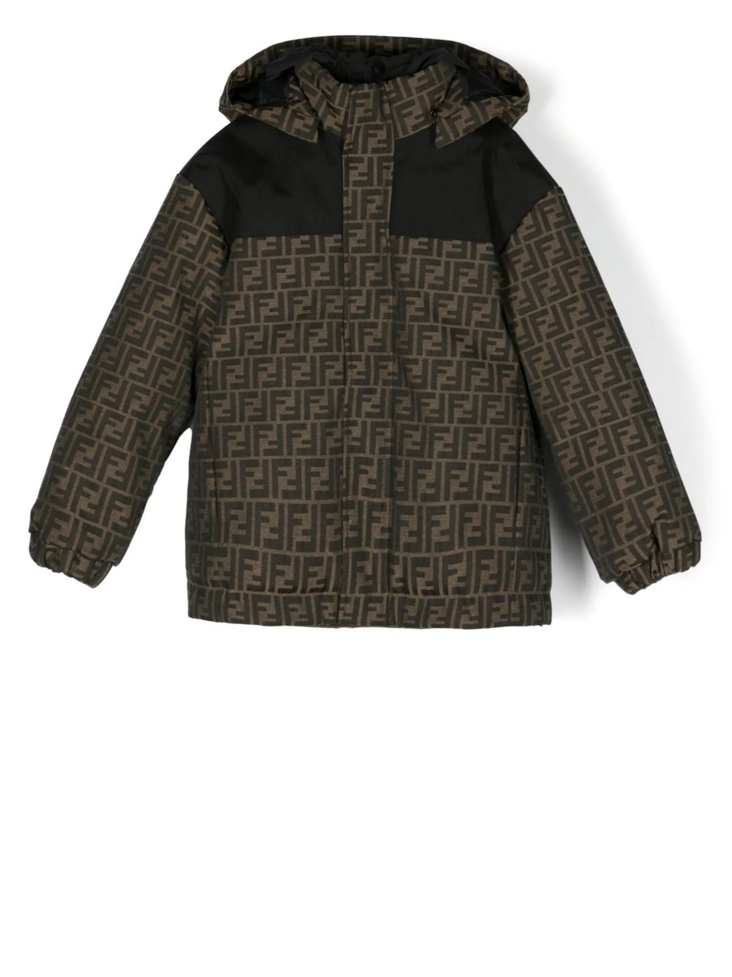 FF logo-jacquard ski jacket