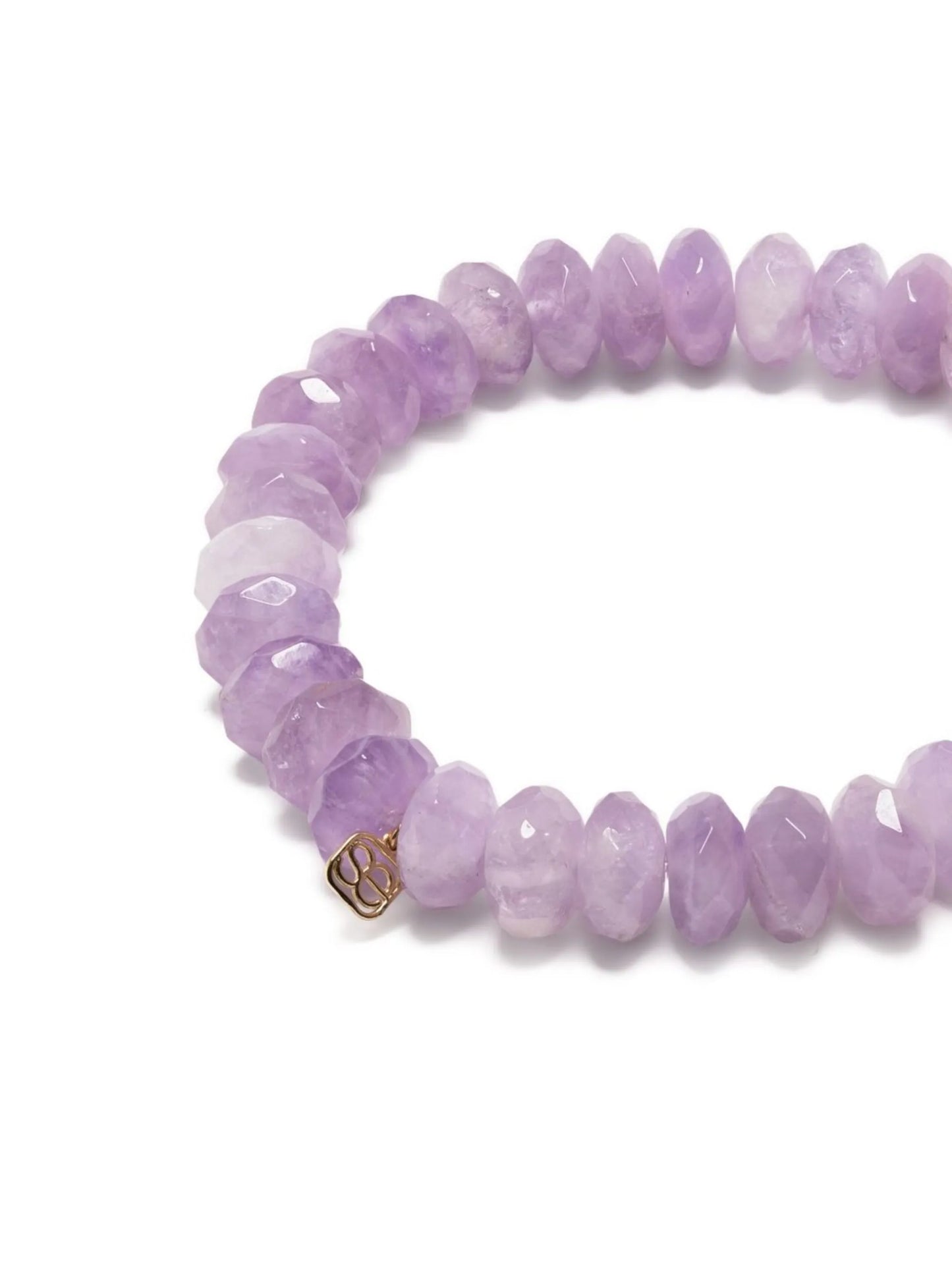 14kt yellow gold amethyst beaded bracelet