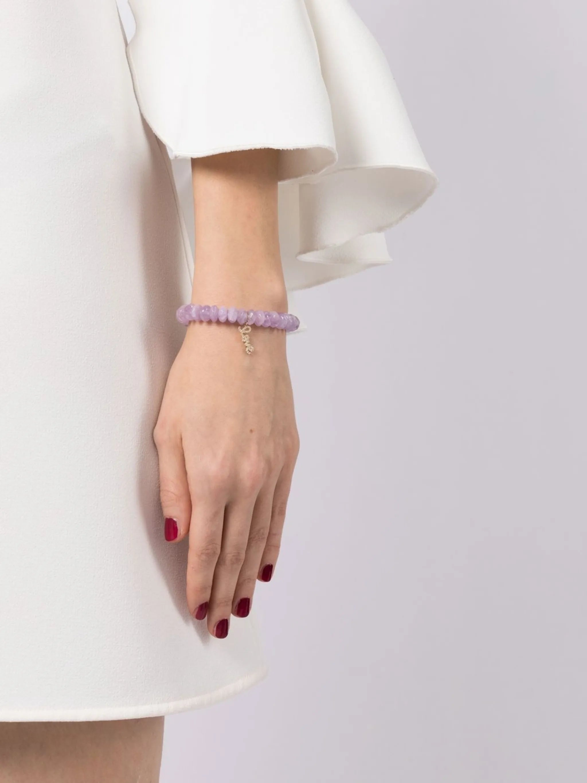 14kt yellow gold amethyst beaded bracelet